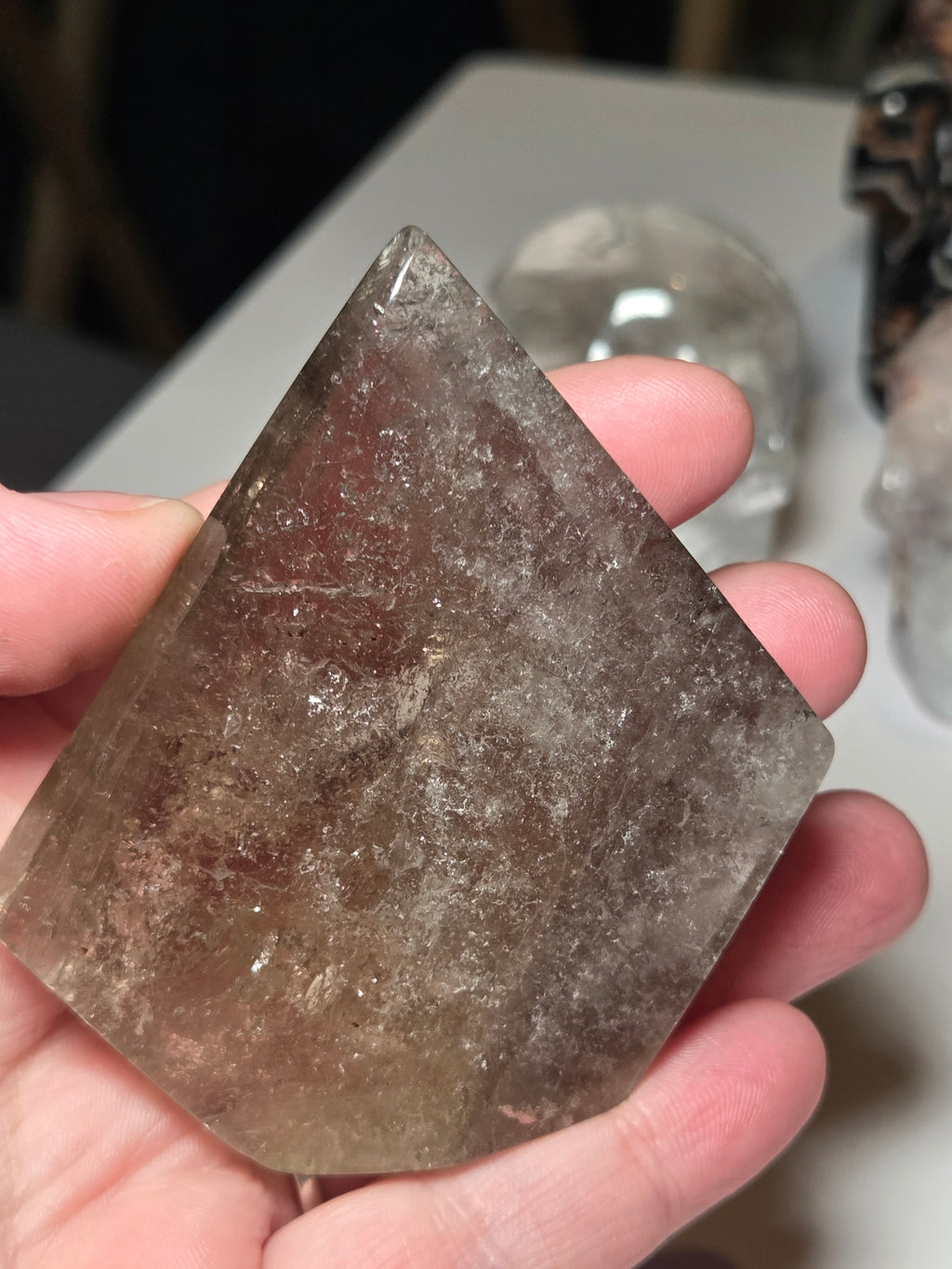 Smoky Quartz crystal Diamond tower