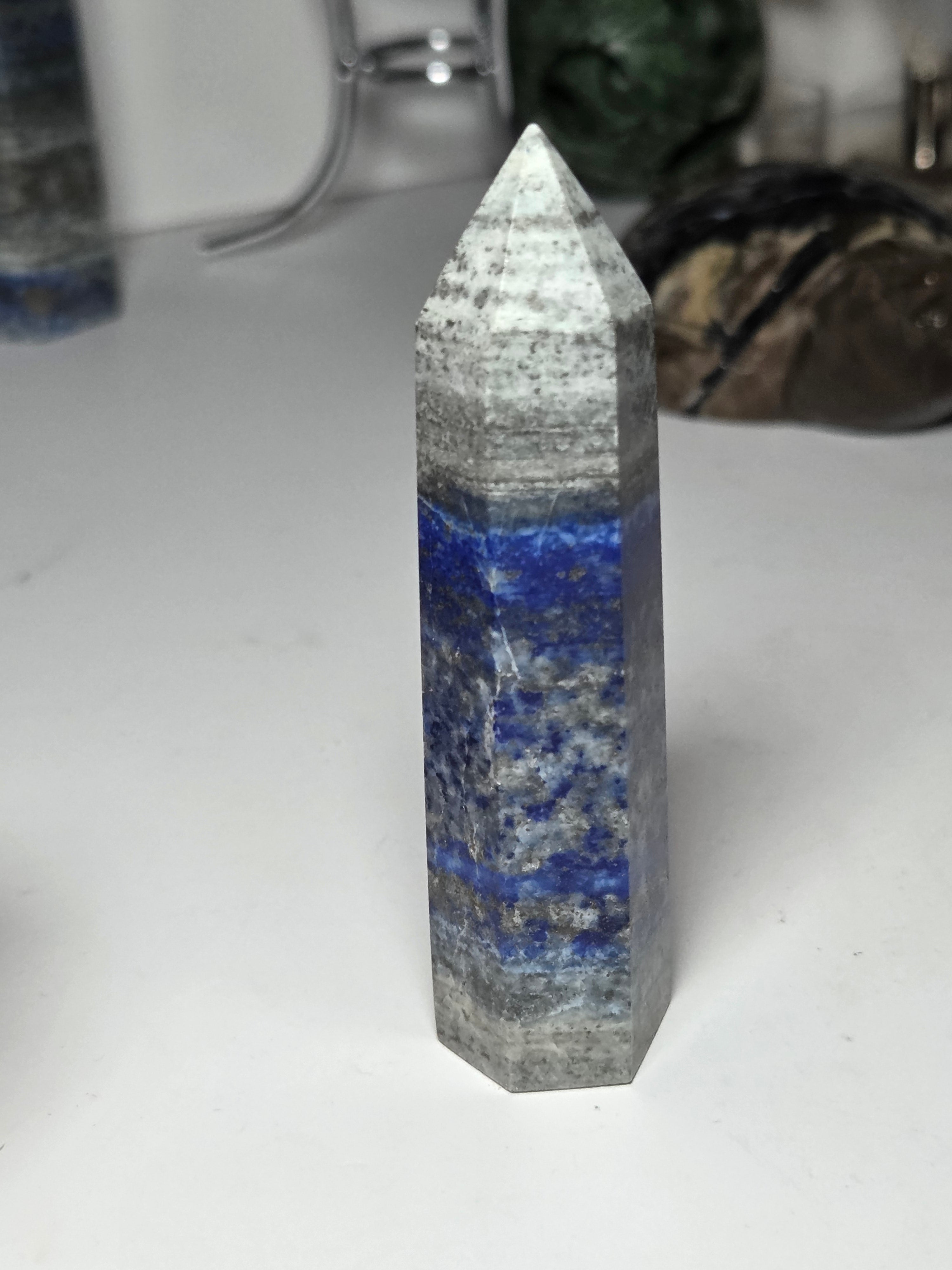 High quality crystal lapis Lazuli crystal tower