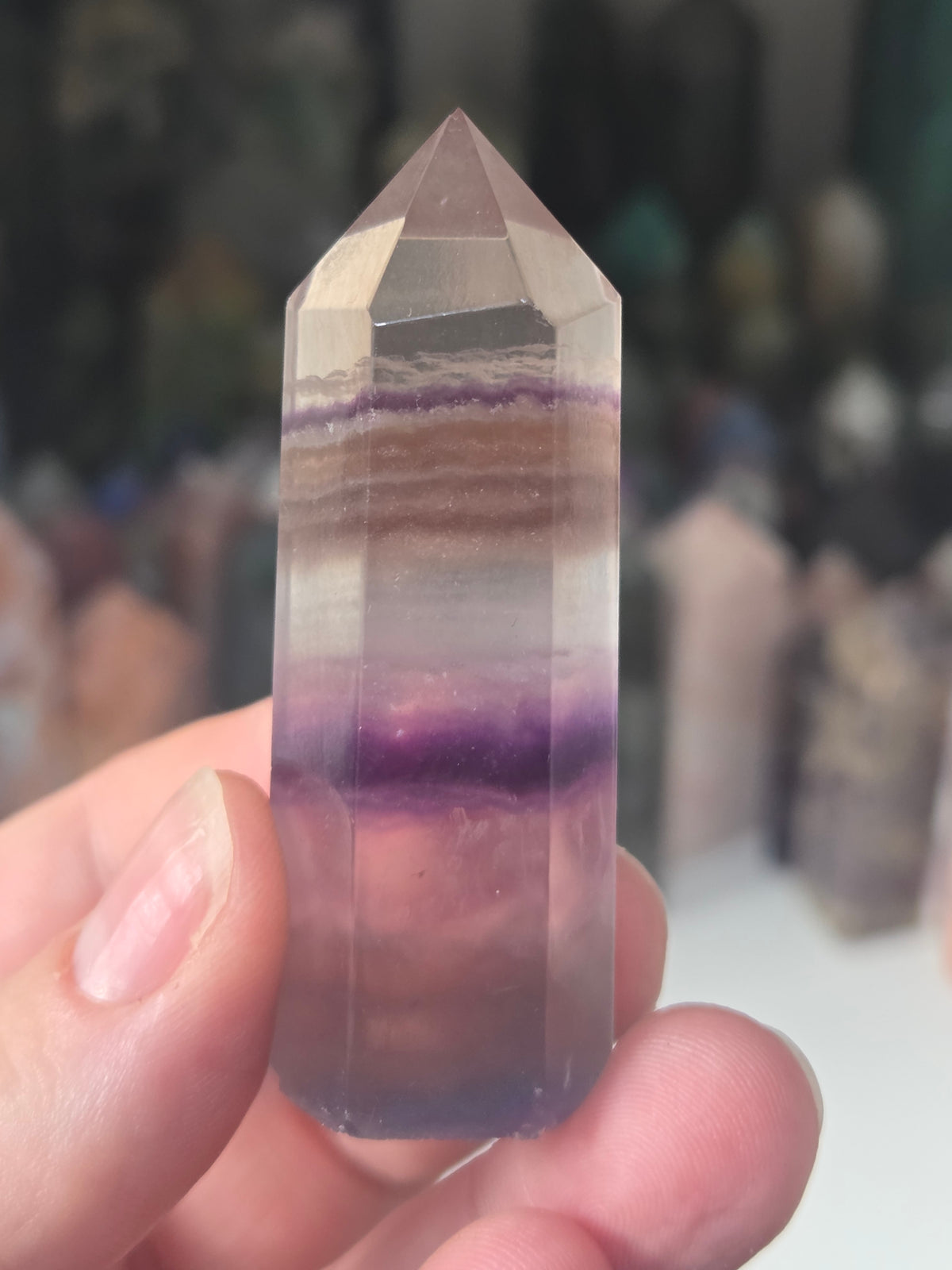 Flourite crystal tower