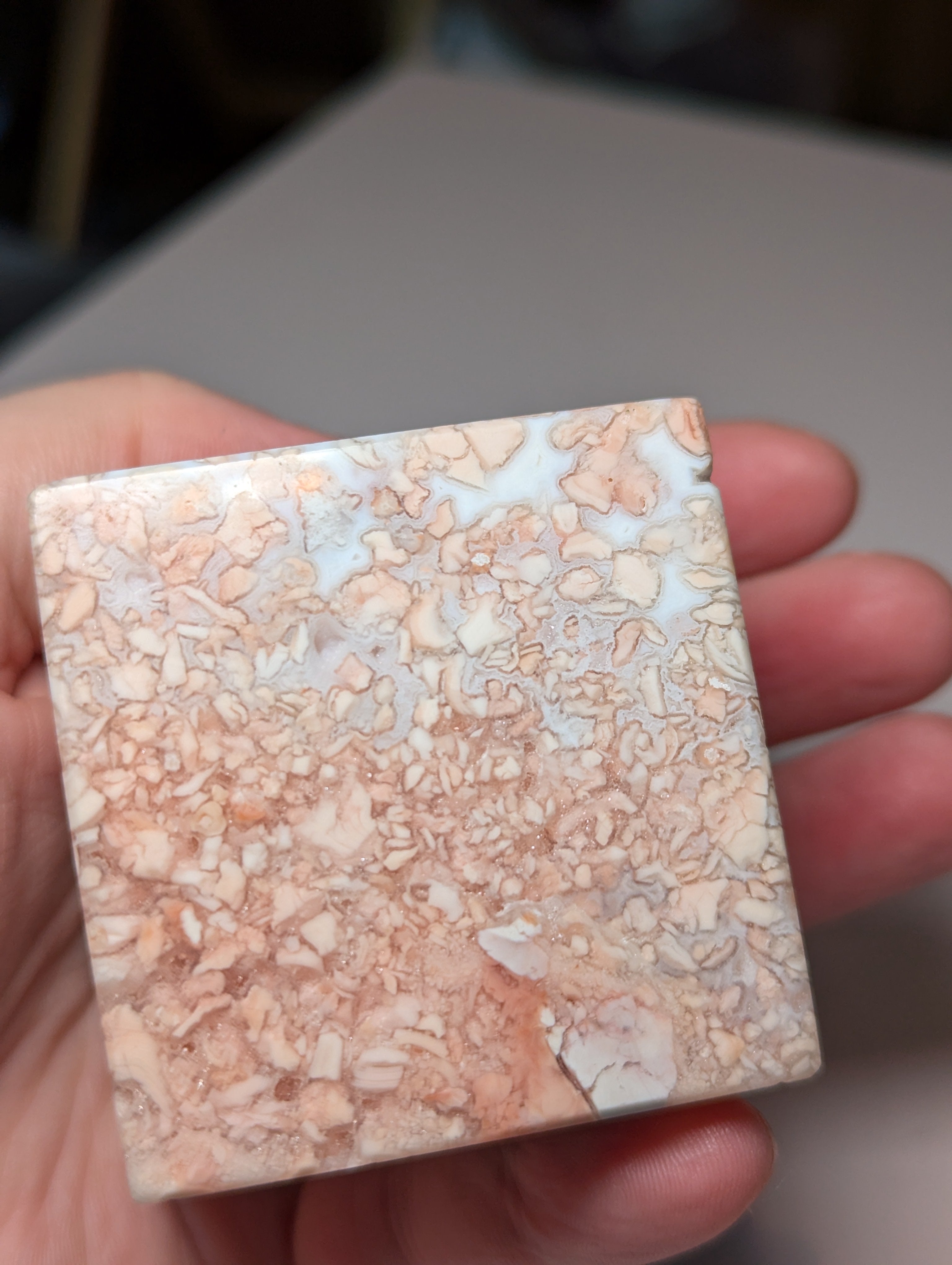 Pink Cotton candy crystal cube