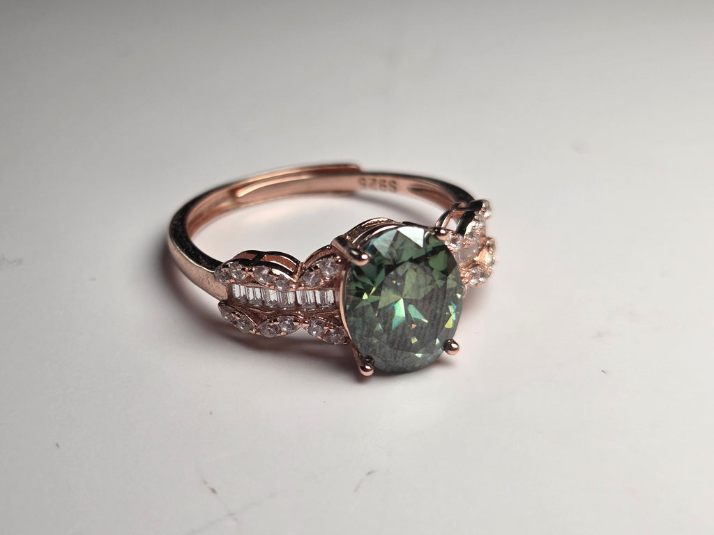 2 carot Moissonite Diamond s295 Adjustable ring