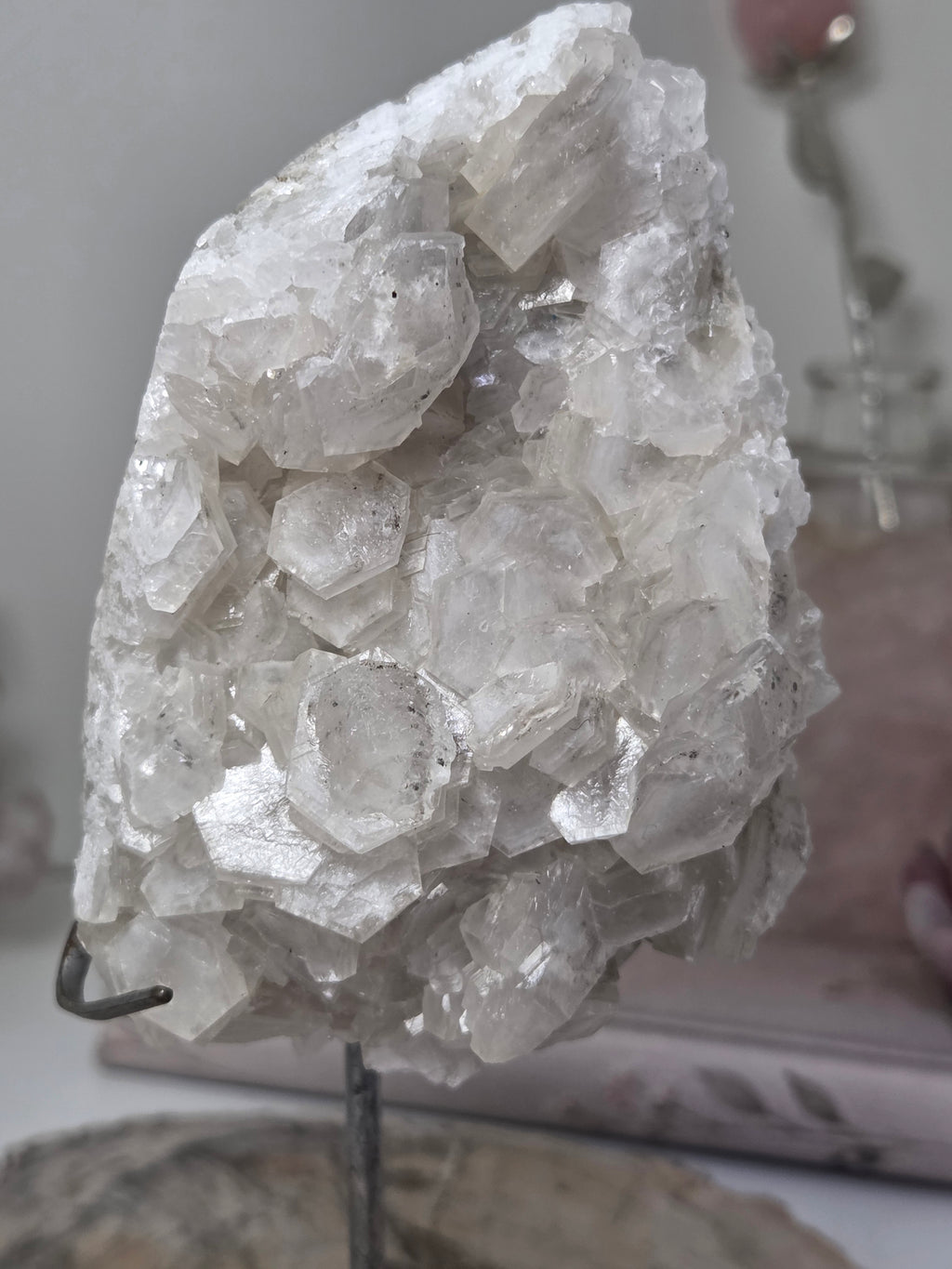 Beautiful calcite crystal Specimen with stand