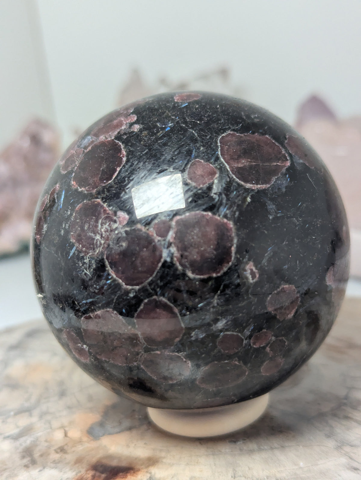 Garnet in Astrophylite sphere