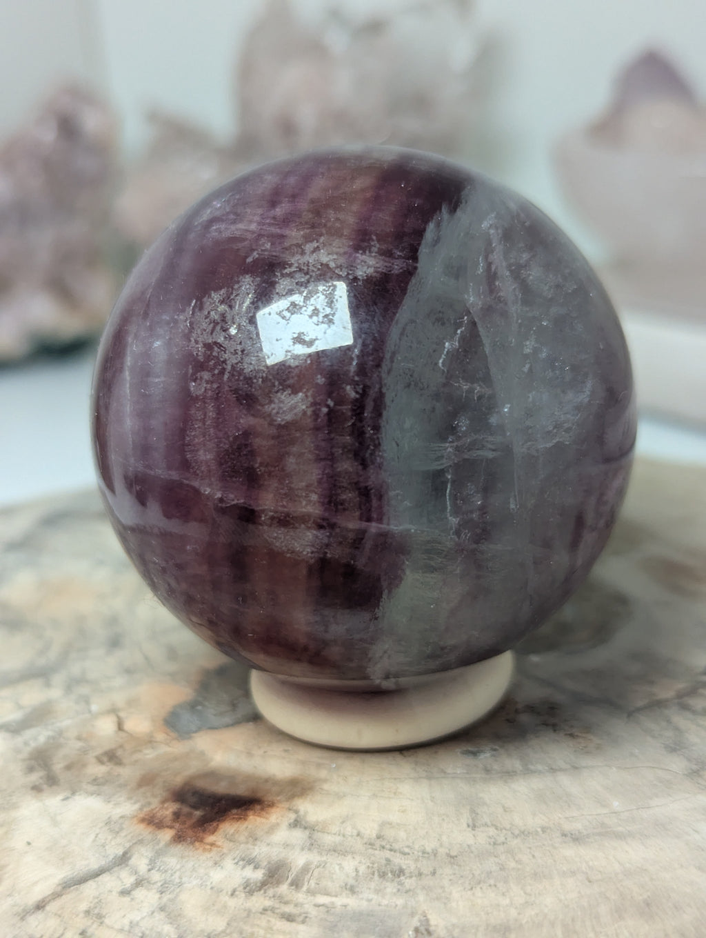 Fluorite crystal sphere