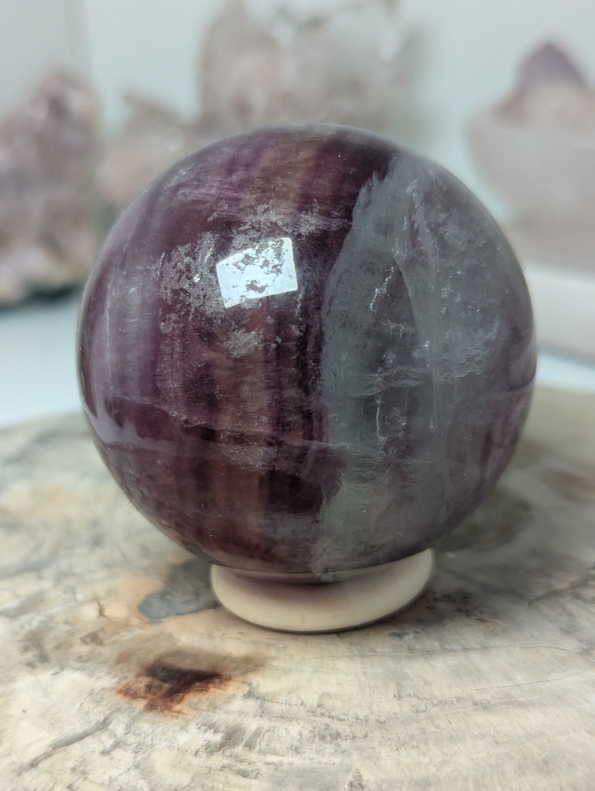 Fluorite crystal sphere