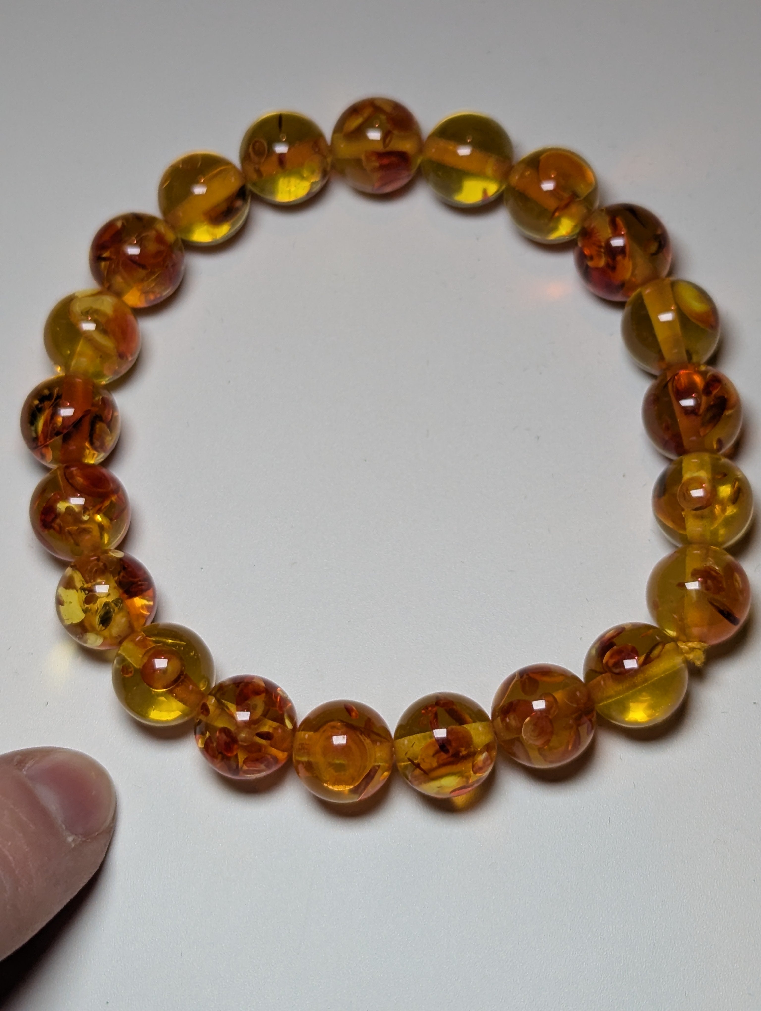 Amber genuine beads bracelet
