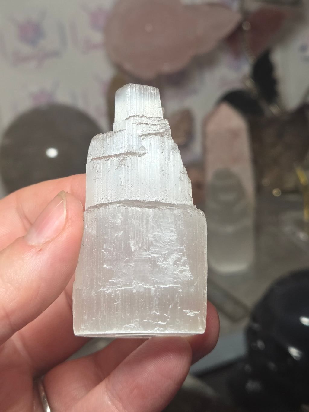 Selenite (sarin spar) crystal tower