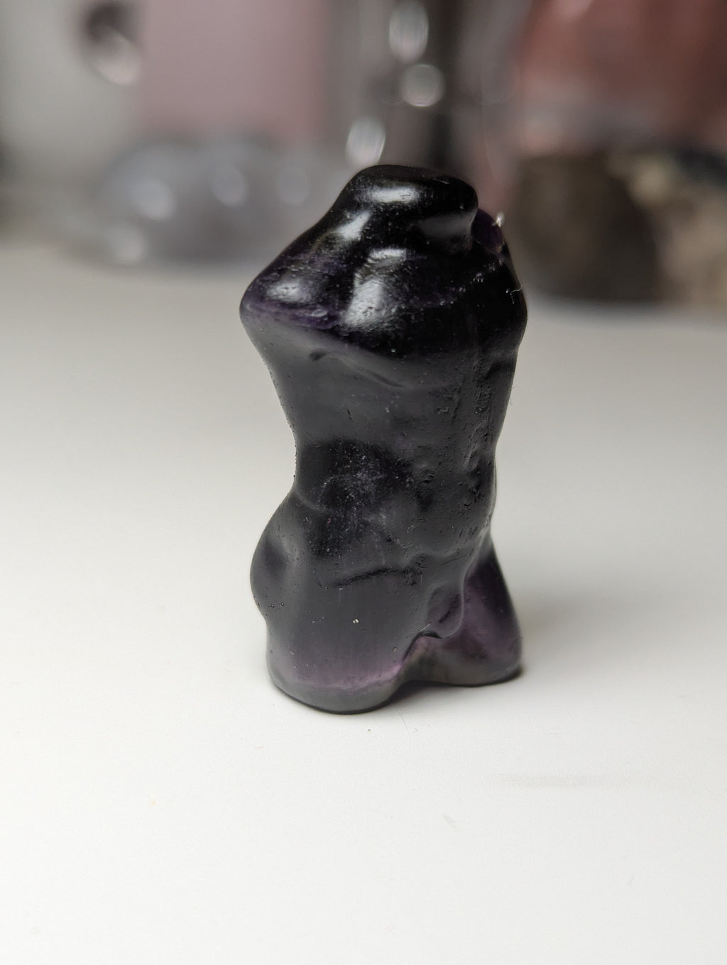 Purple flourite crystal male body