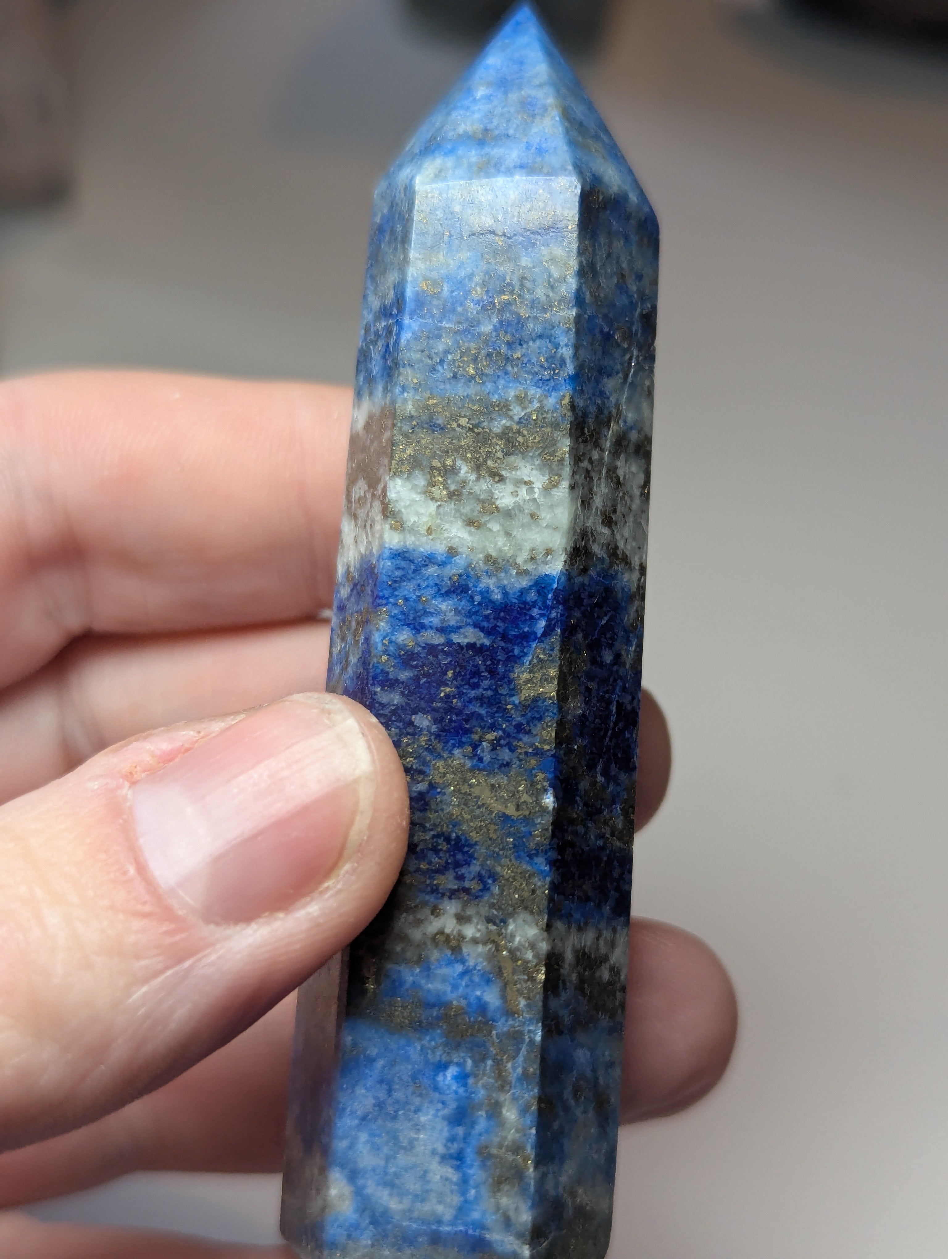 Lapis lazuli crystal tower