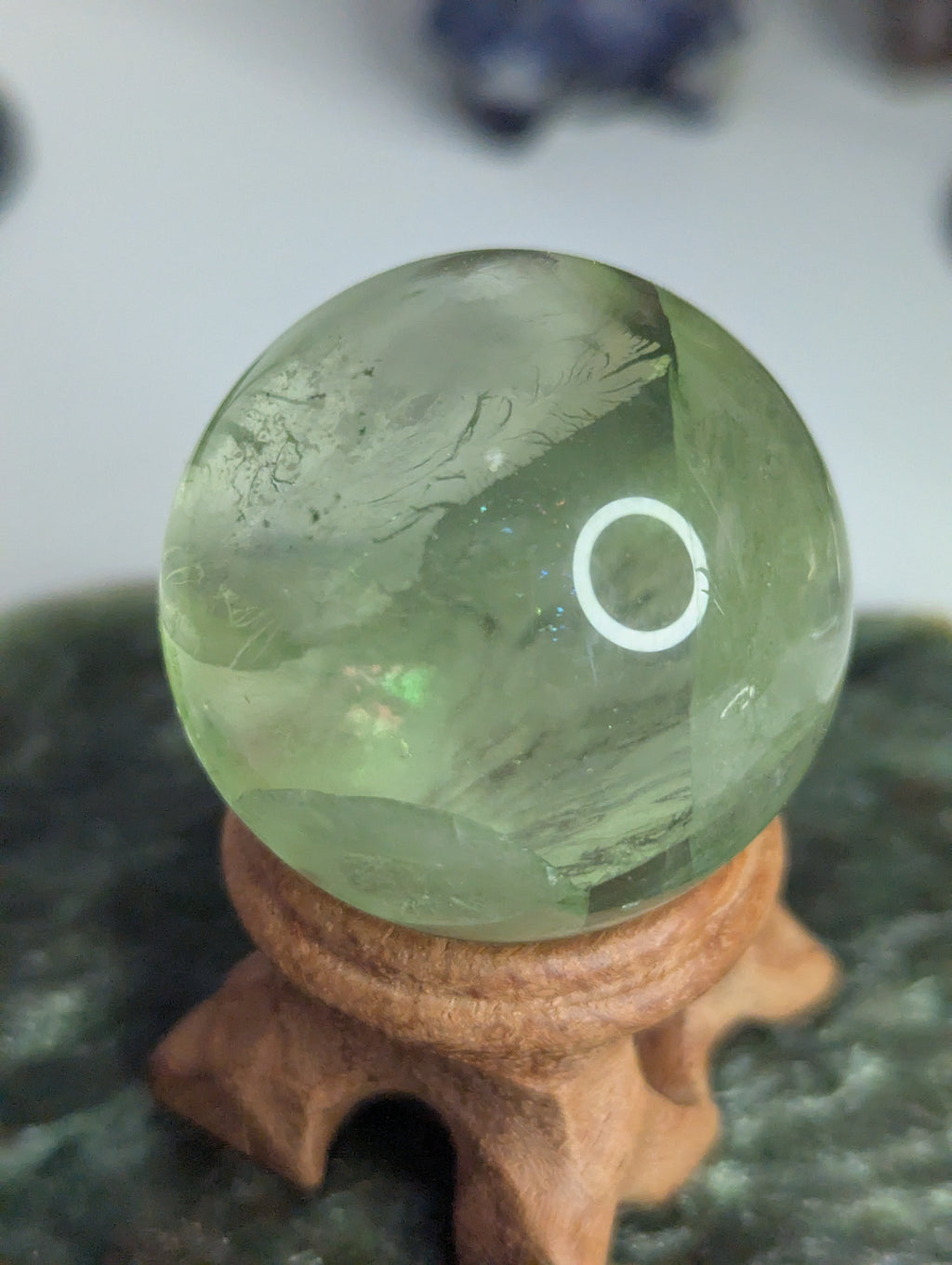 Green Flourite sphere Grade A