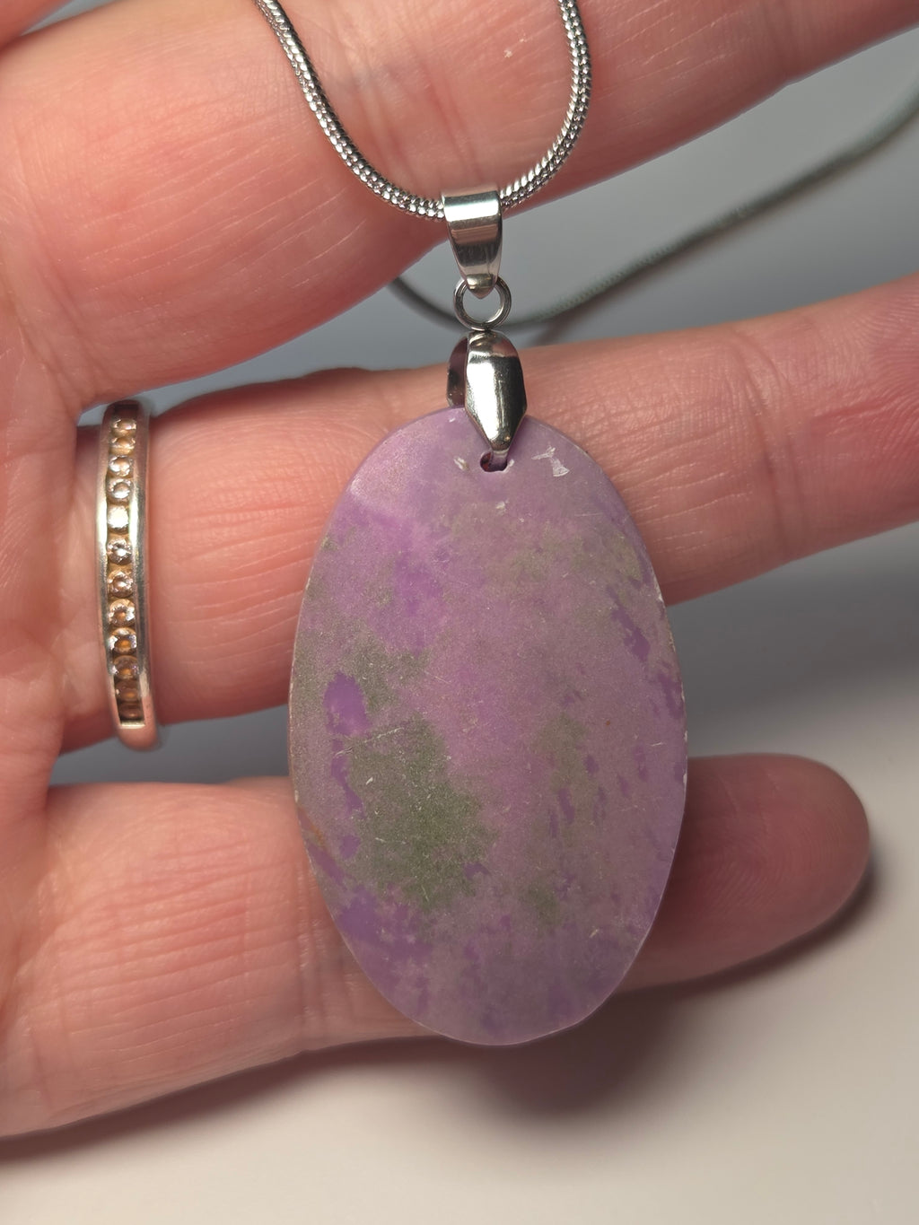 Purperite crystal  handmade necklace
