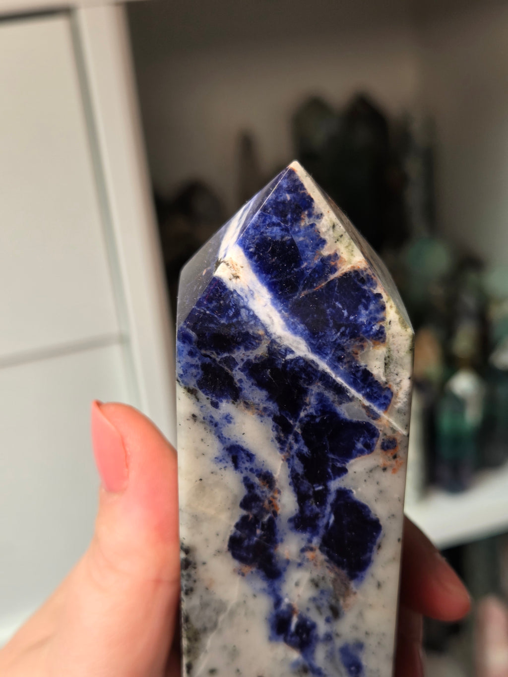 Beautiful  large  sodalite crystal tower
