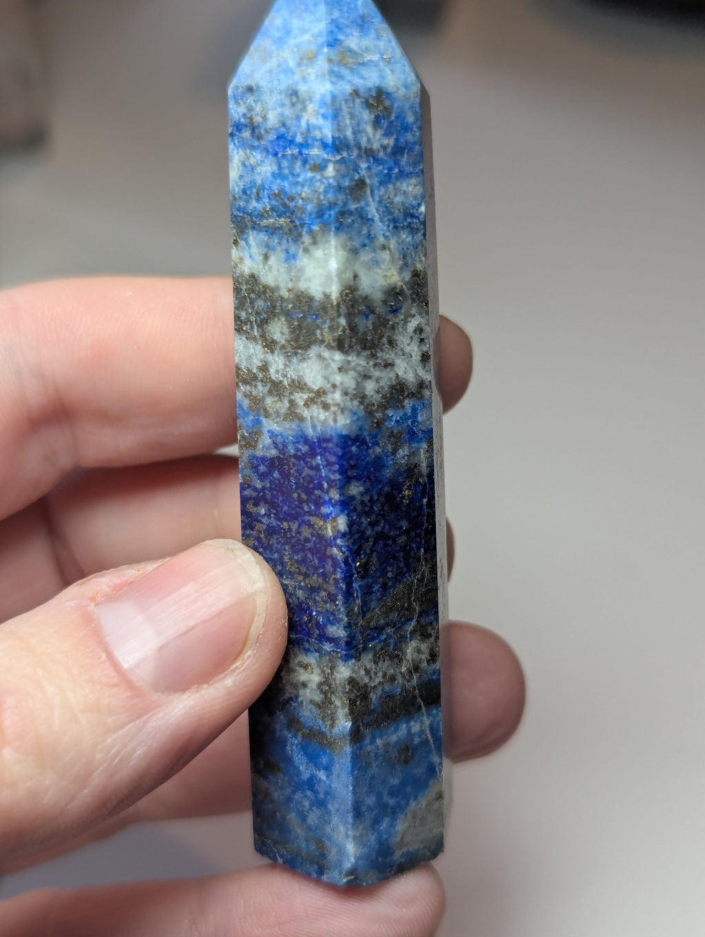 Lapis lazuli crystal tower