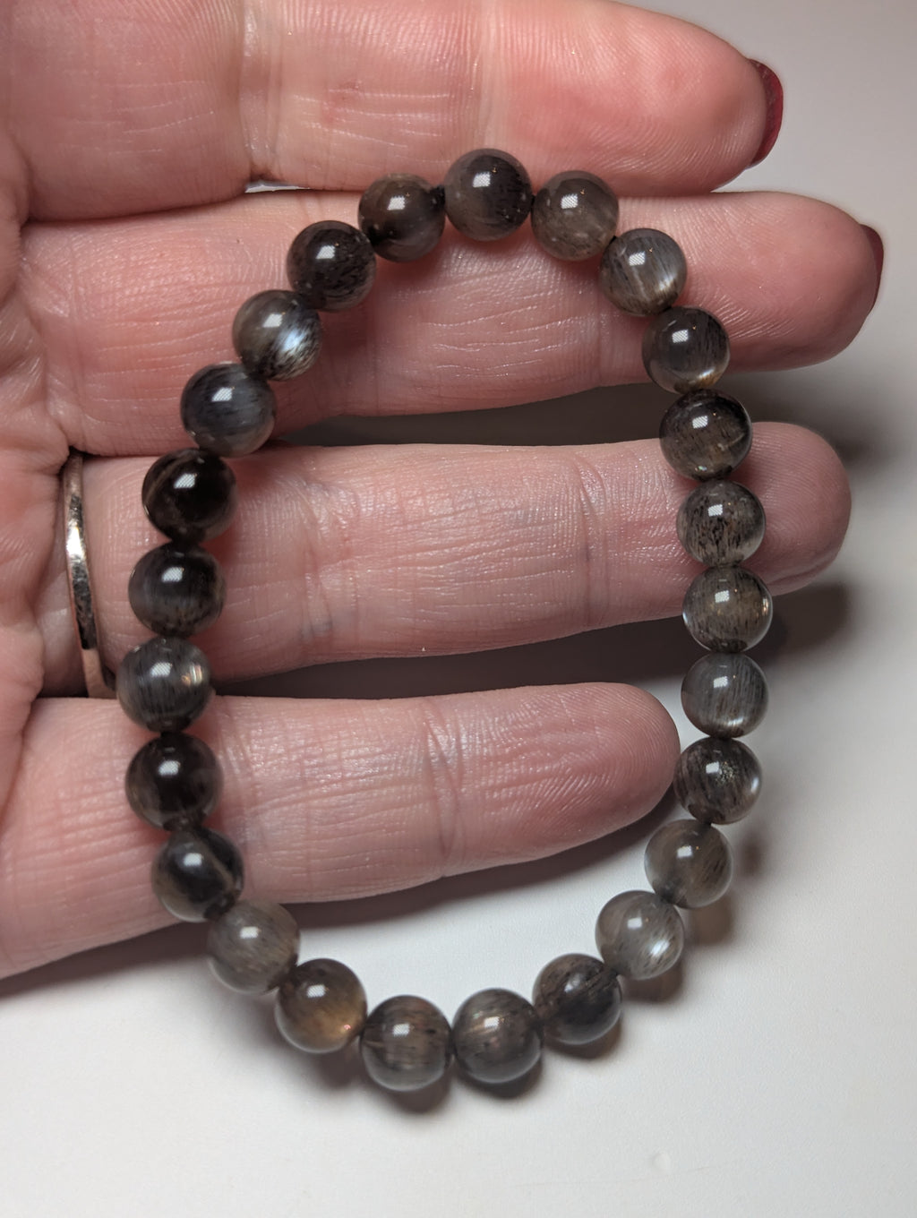 Black Moonstone grade AA bracelet