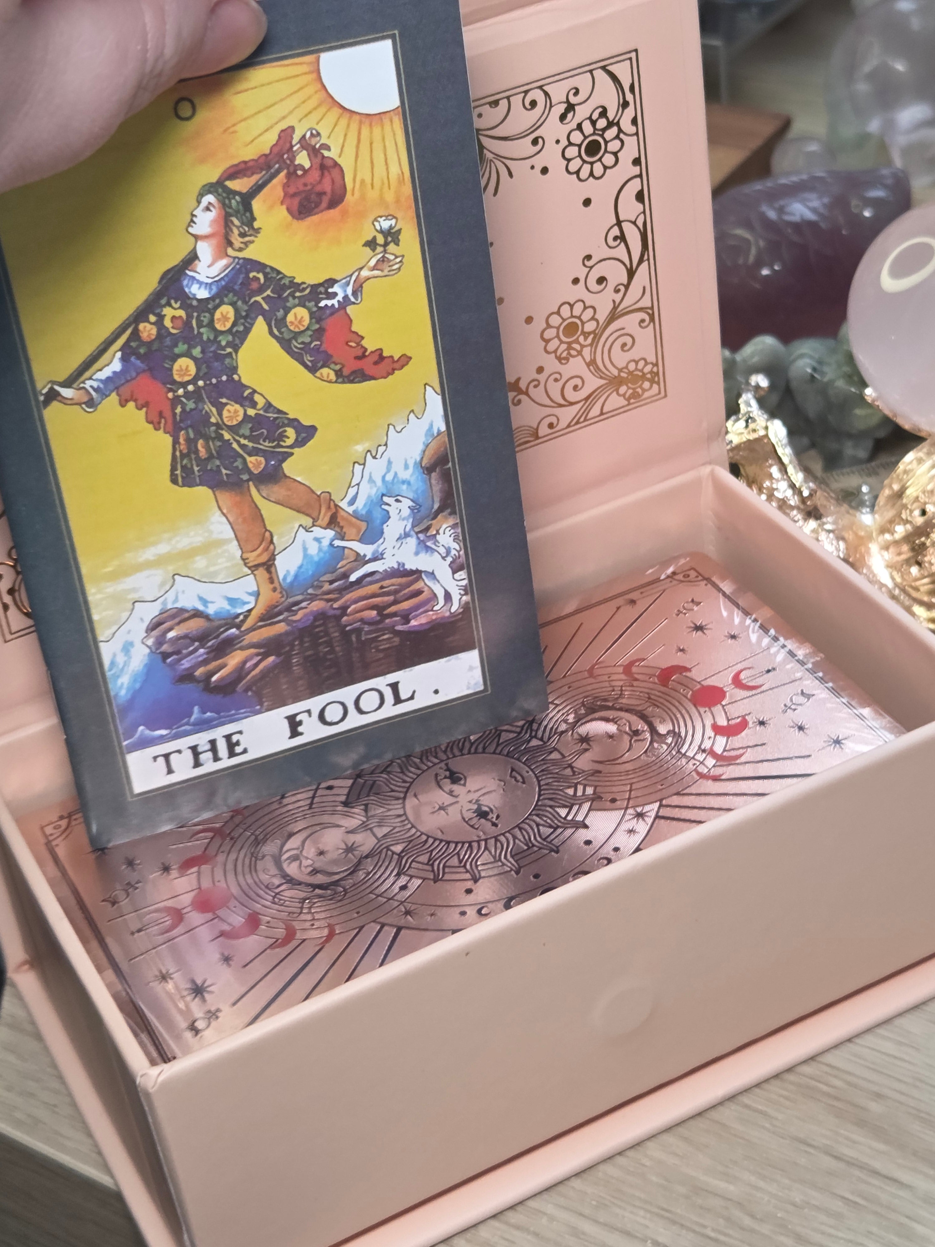 Pink Golden Foil Tarror cards in hard Case