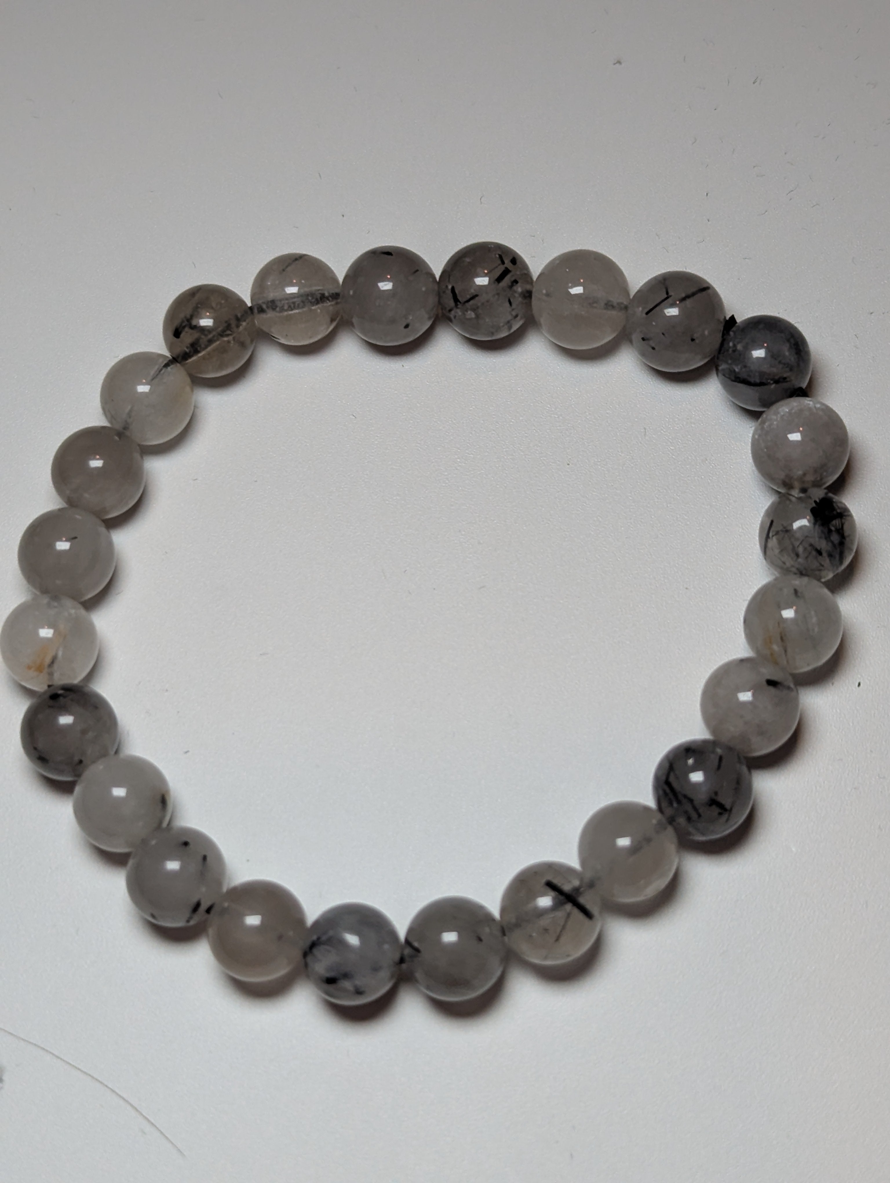 Black Rutile crystal bracelet