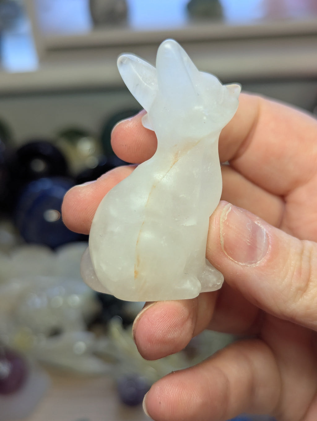 Crystal fox carvings