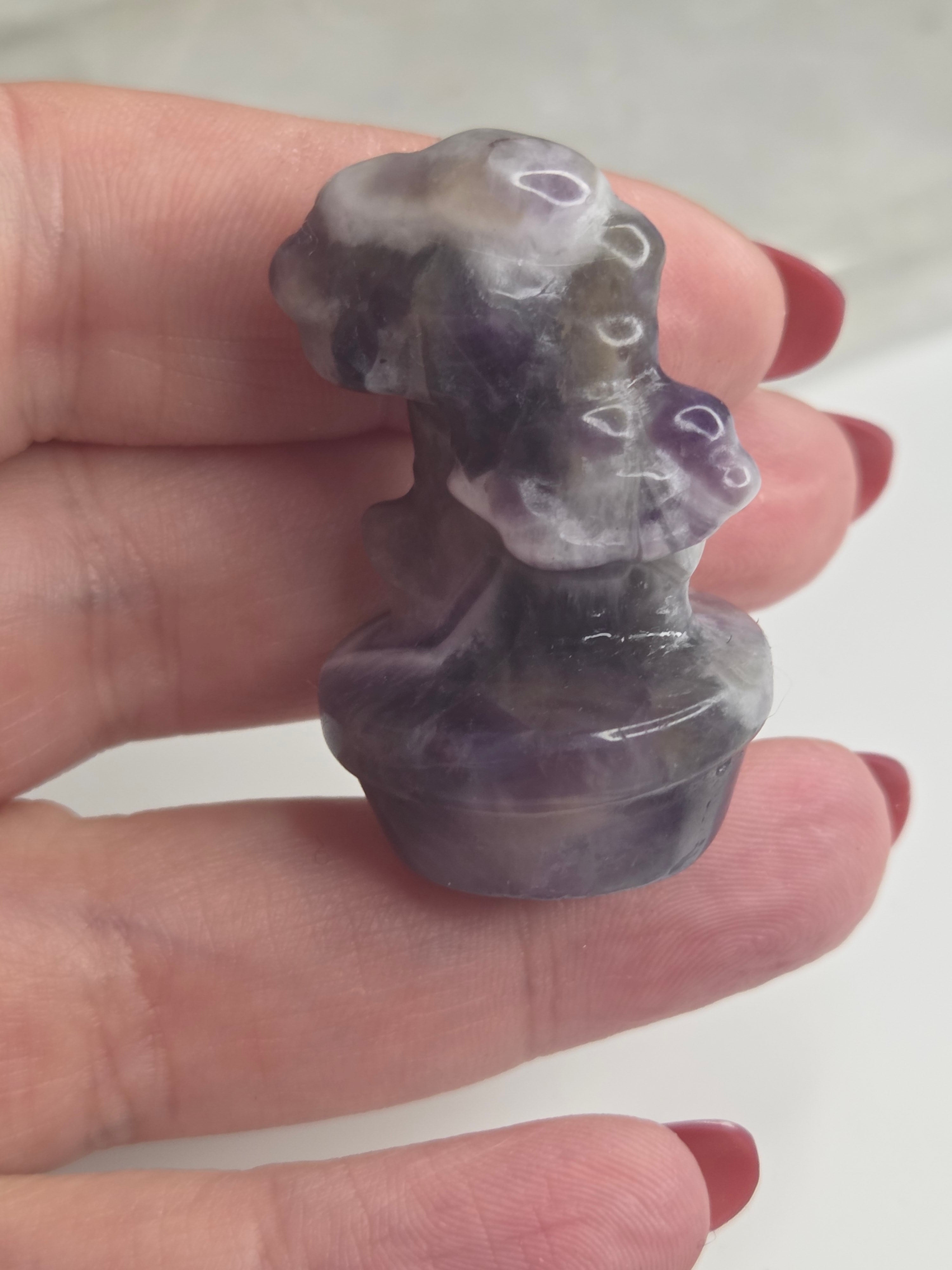 Dream Amethyst crystal flower  in pot