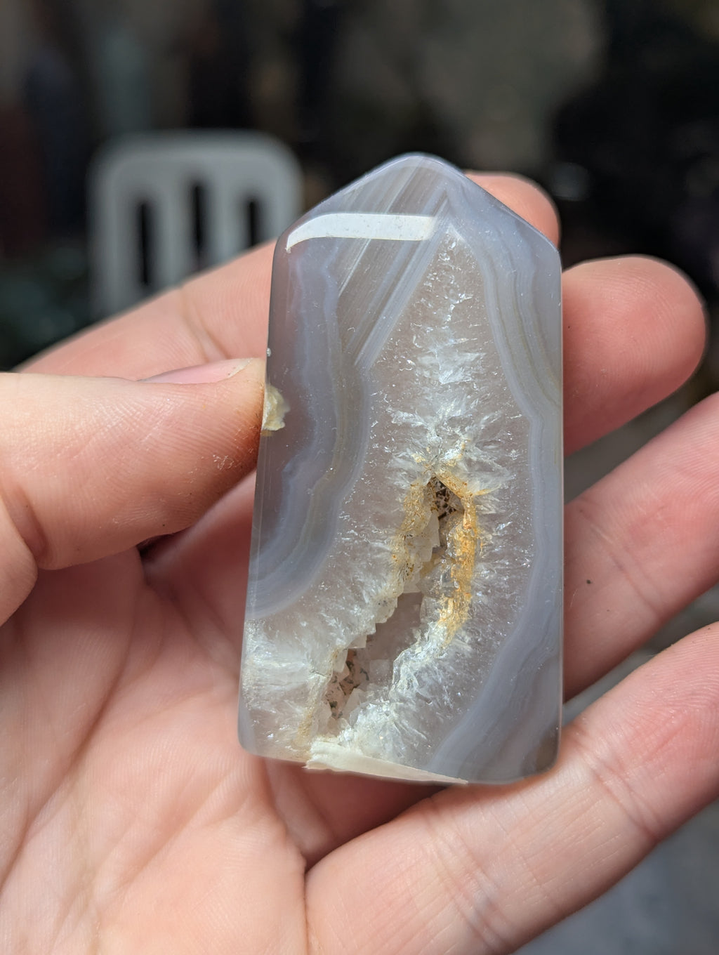 Duzy Agate crystal tower carving