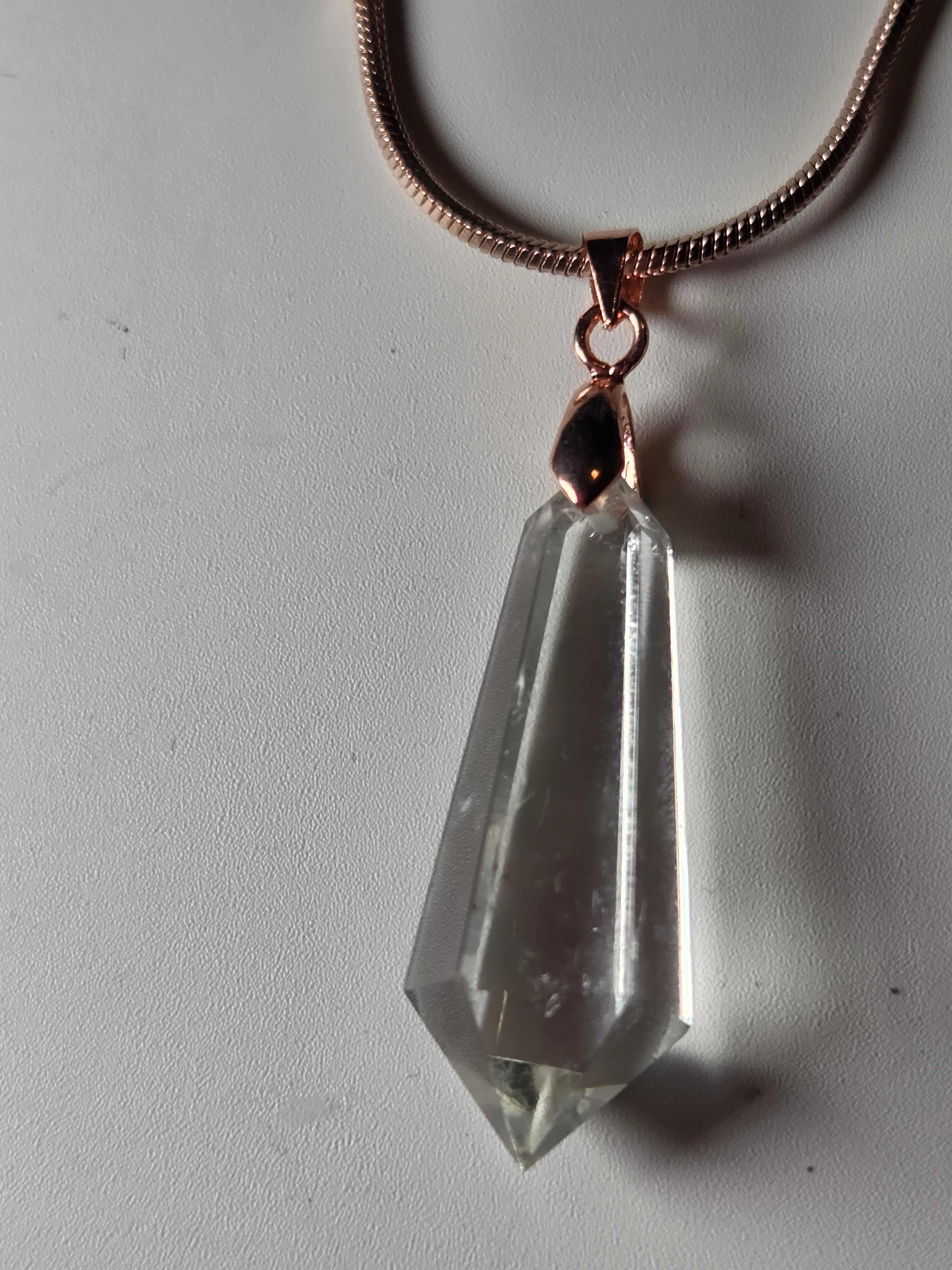 Grade AA Quartz crystal Necklace