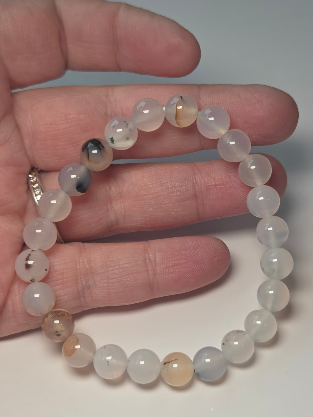 Natural  dendritic  agate crystal bracelet