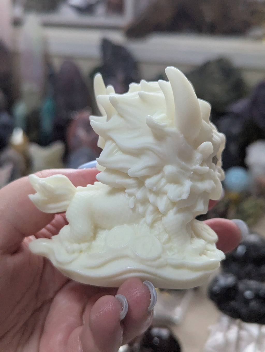 Amazing ivory nut foo dog carving