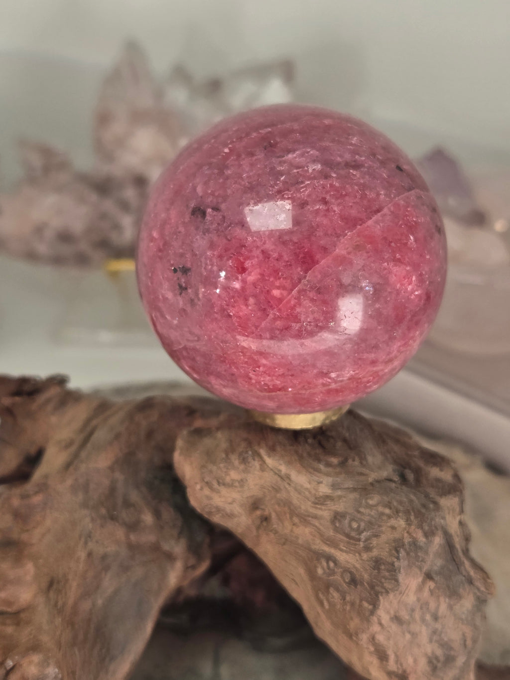Grade AAAA  Rhodonite crystal sphere