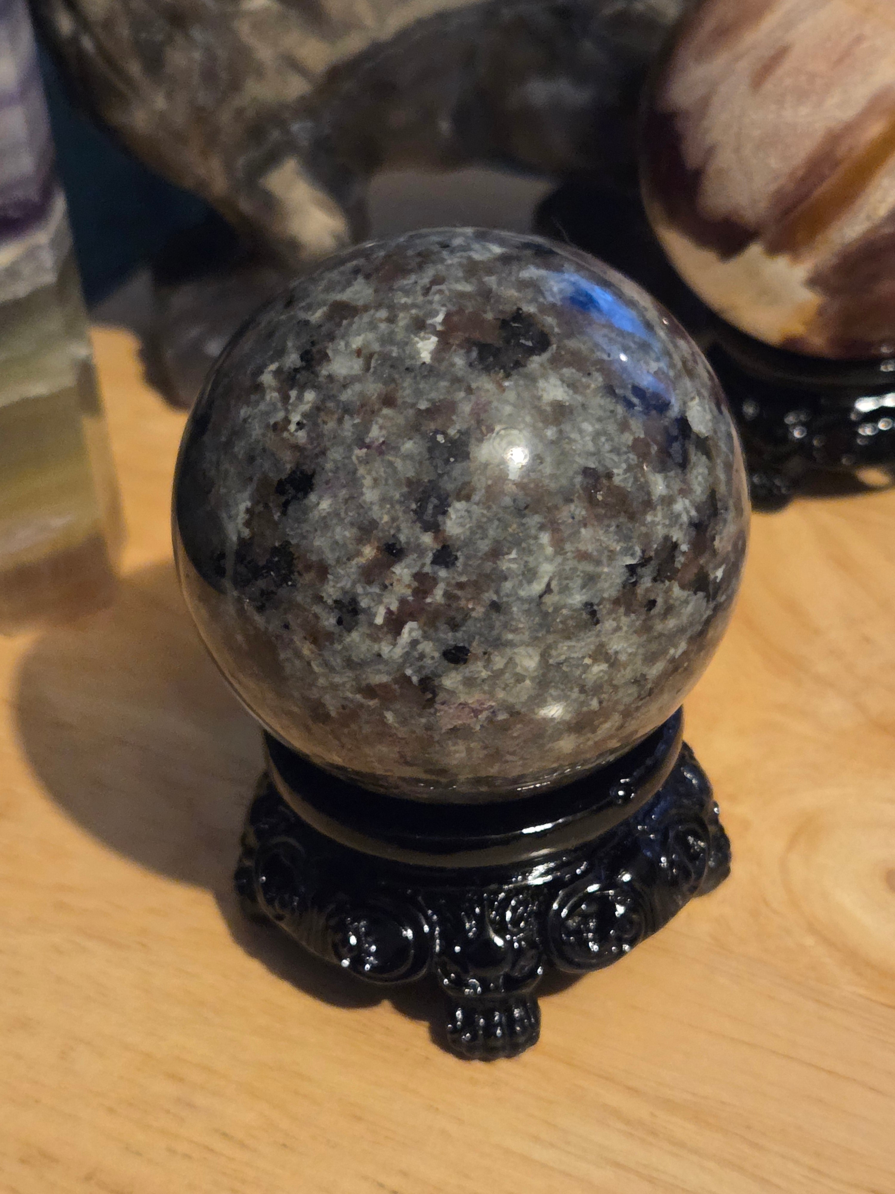 Yooperlite crystal sphere carving- sphere may vary as several available