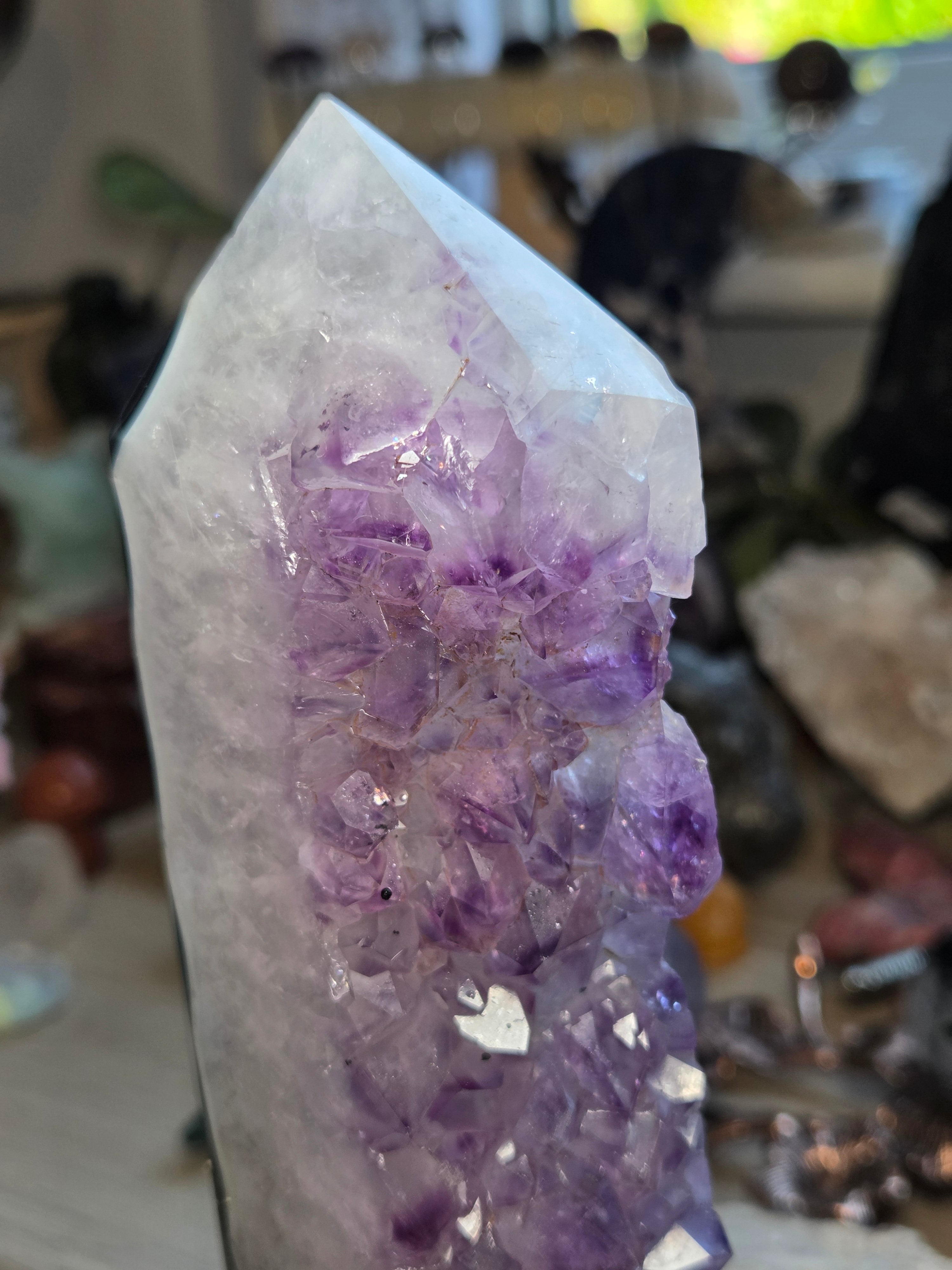Beautiful Amethyst crystal agate tower from Brazil