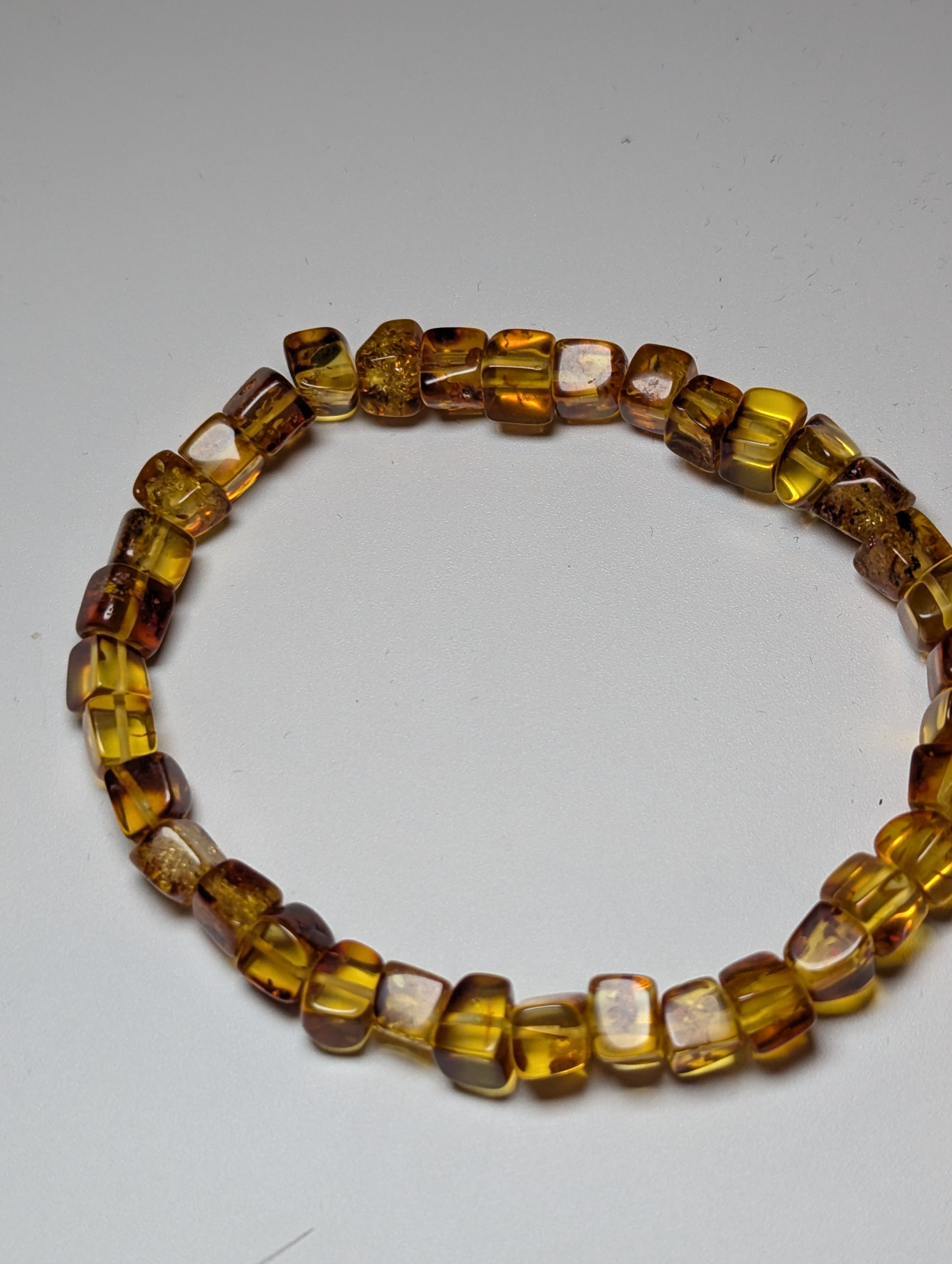 Amber beaded bracelet
