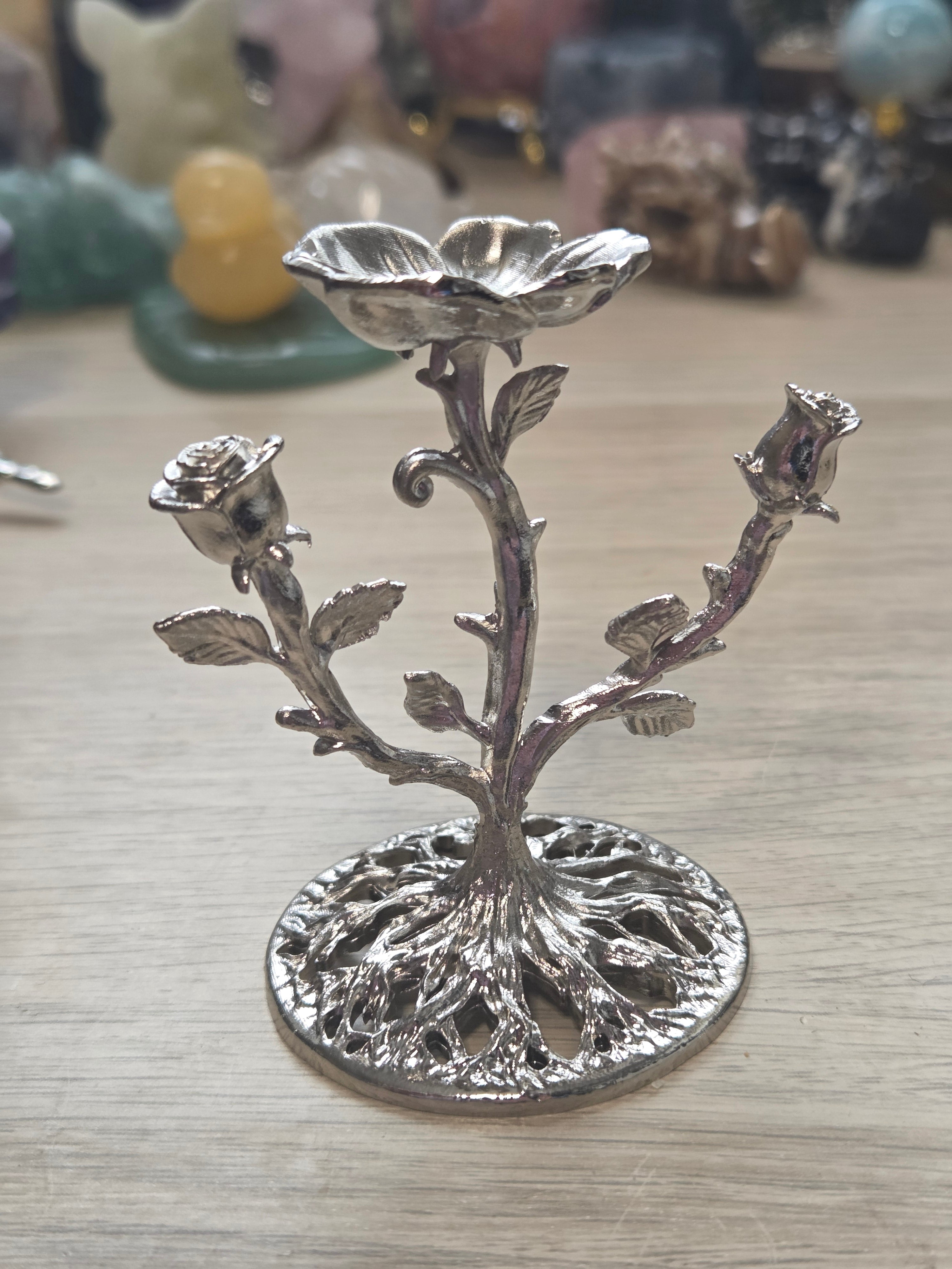 Silver rose stand