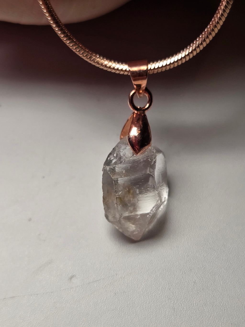 Grade AAA clear quartz crystal handmade necklace wire wrap