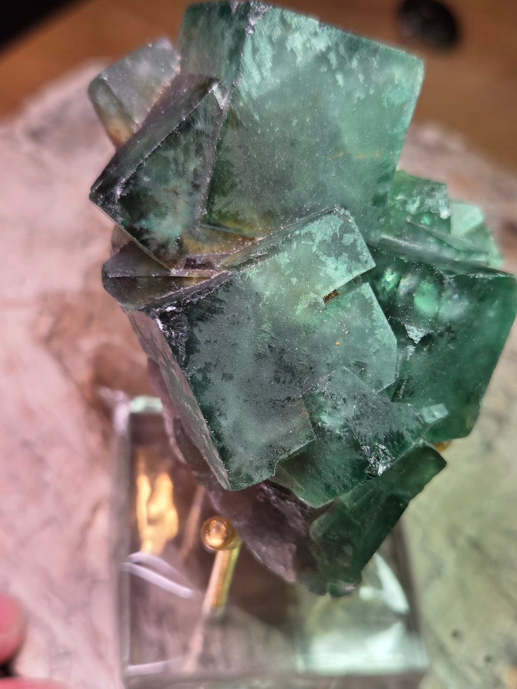 Beautiful crystal Flourite specimen with Stand