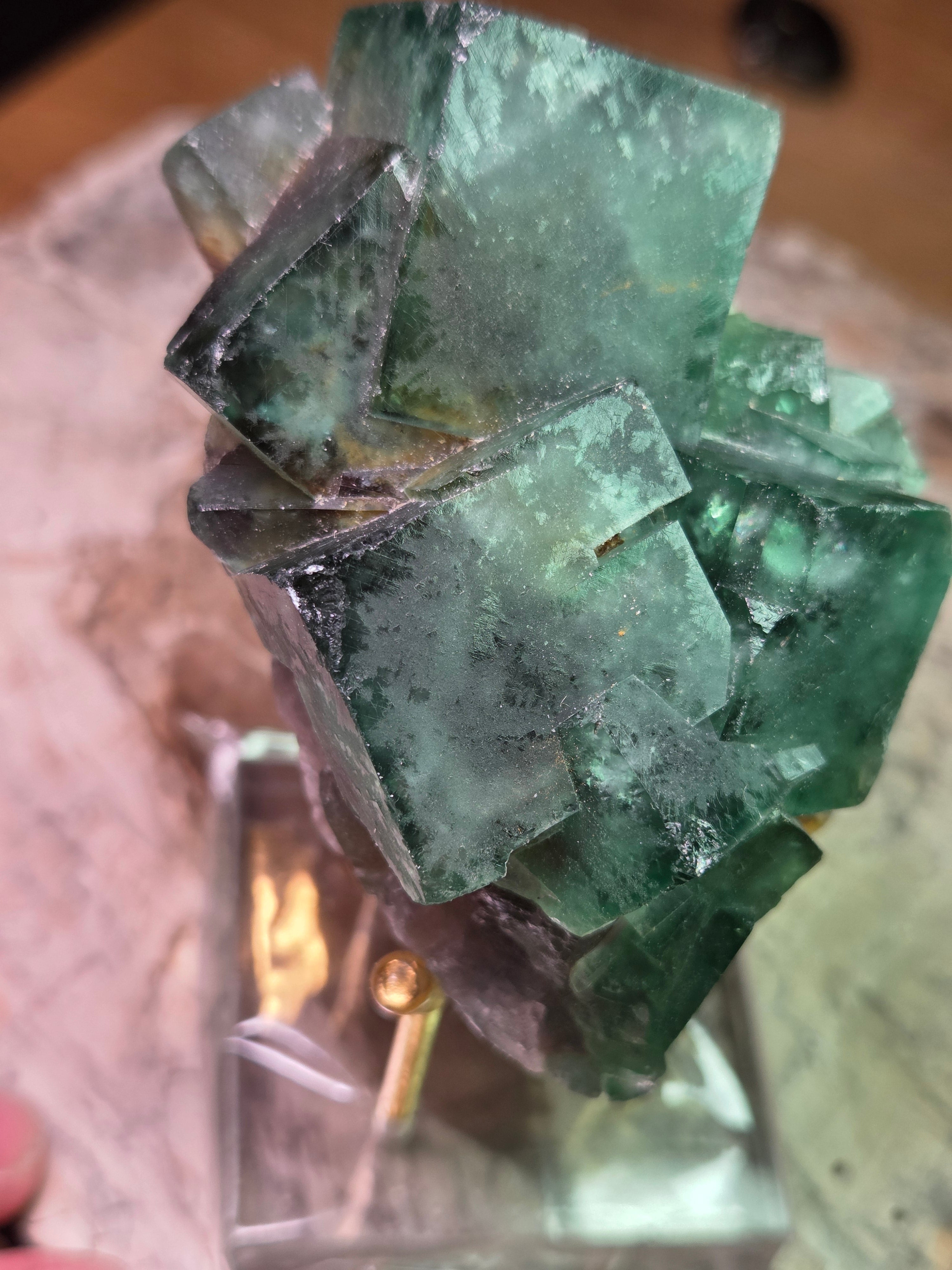 Beautiful crystal Flourite specimen with Stand