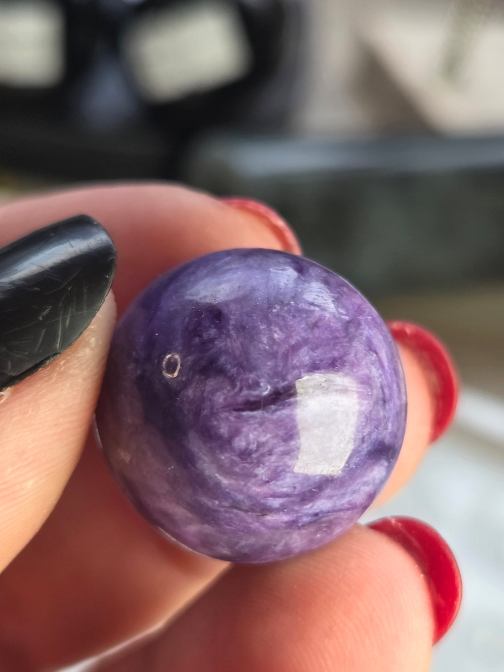 Charoite mini sphere