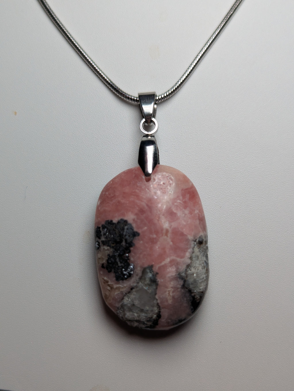 Rhodochrosite crystal handmade necklace