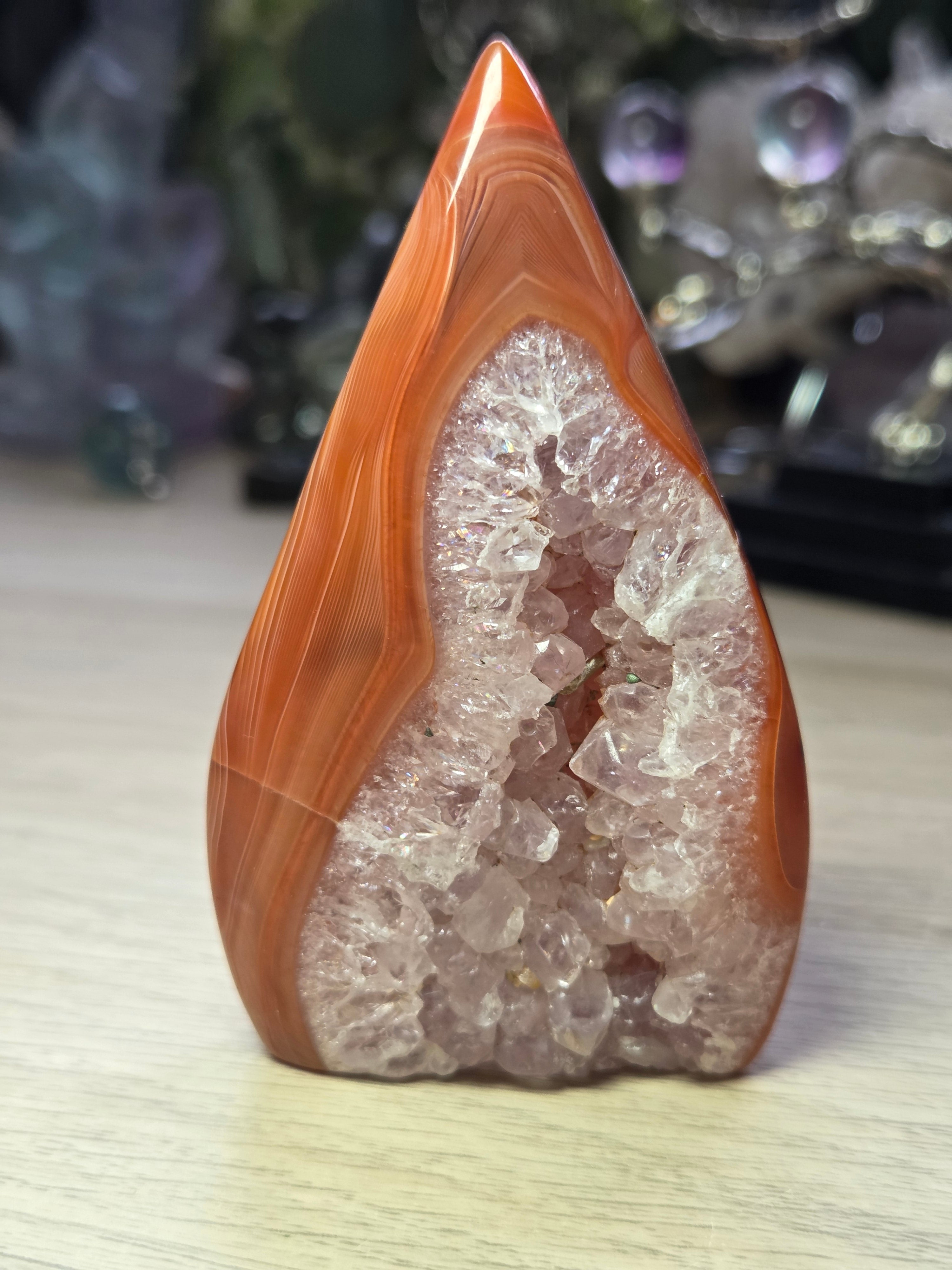 Carnelian duzy crystal tear drop