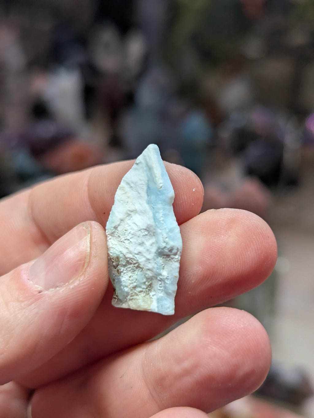 Raw Larimar crystal tower