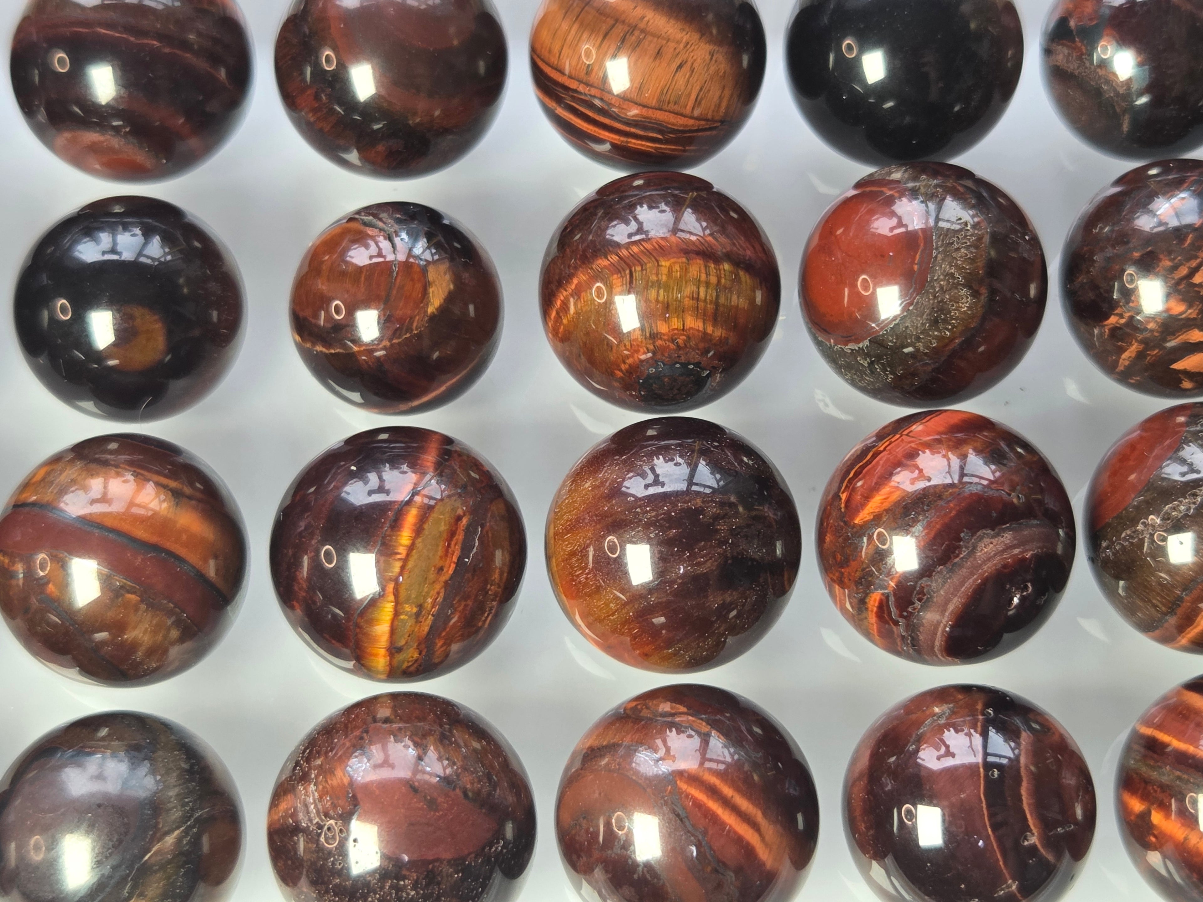 Red tigers eye crystal sphere  1 pc