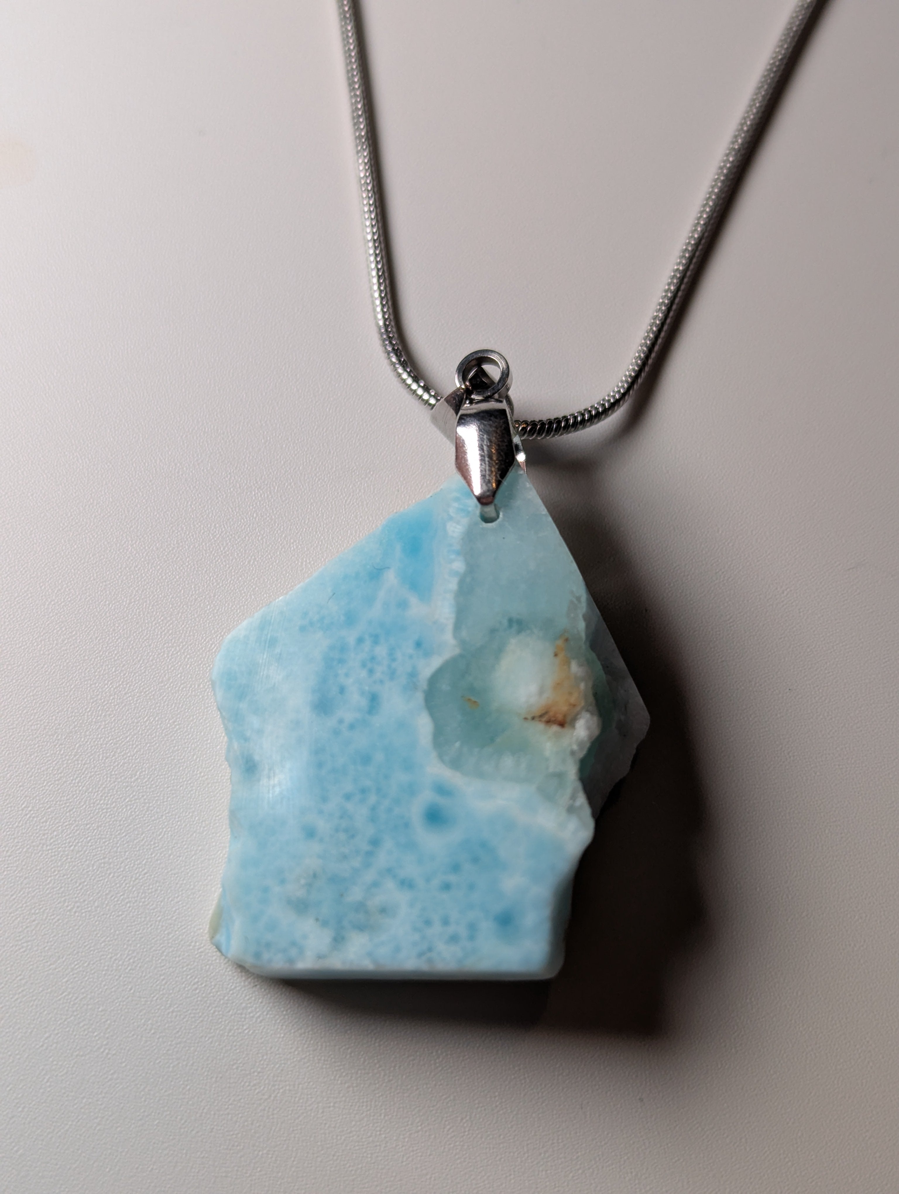 Larimar crystal handmade necklace