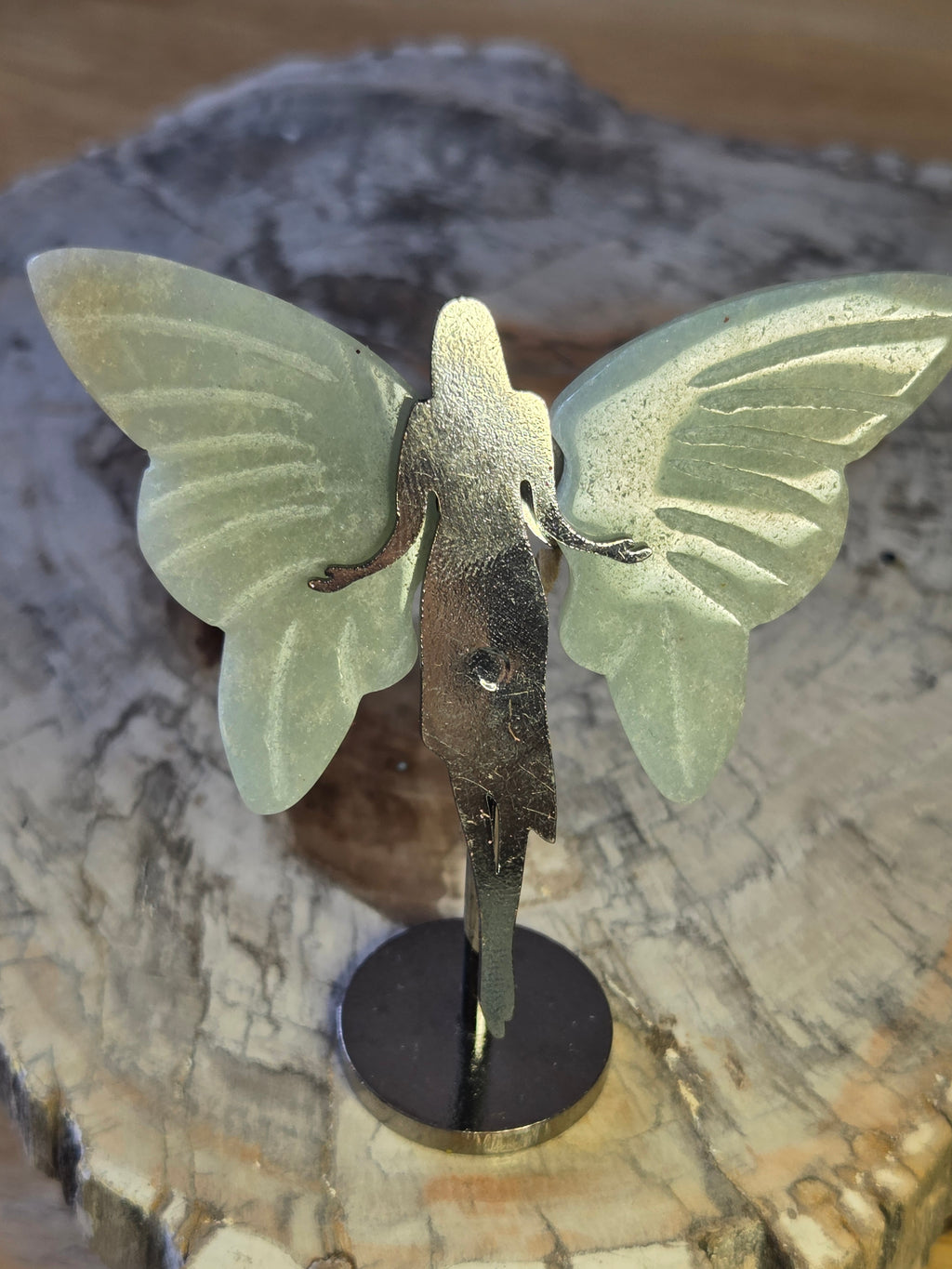 Caribbean calcite crystal angel carving