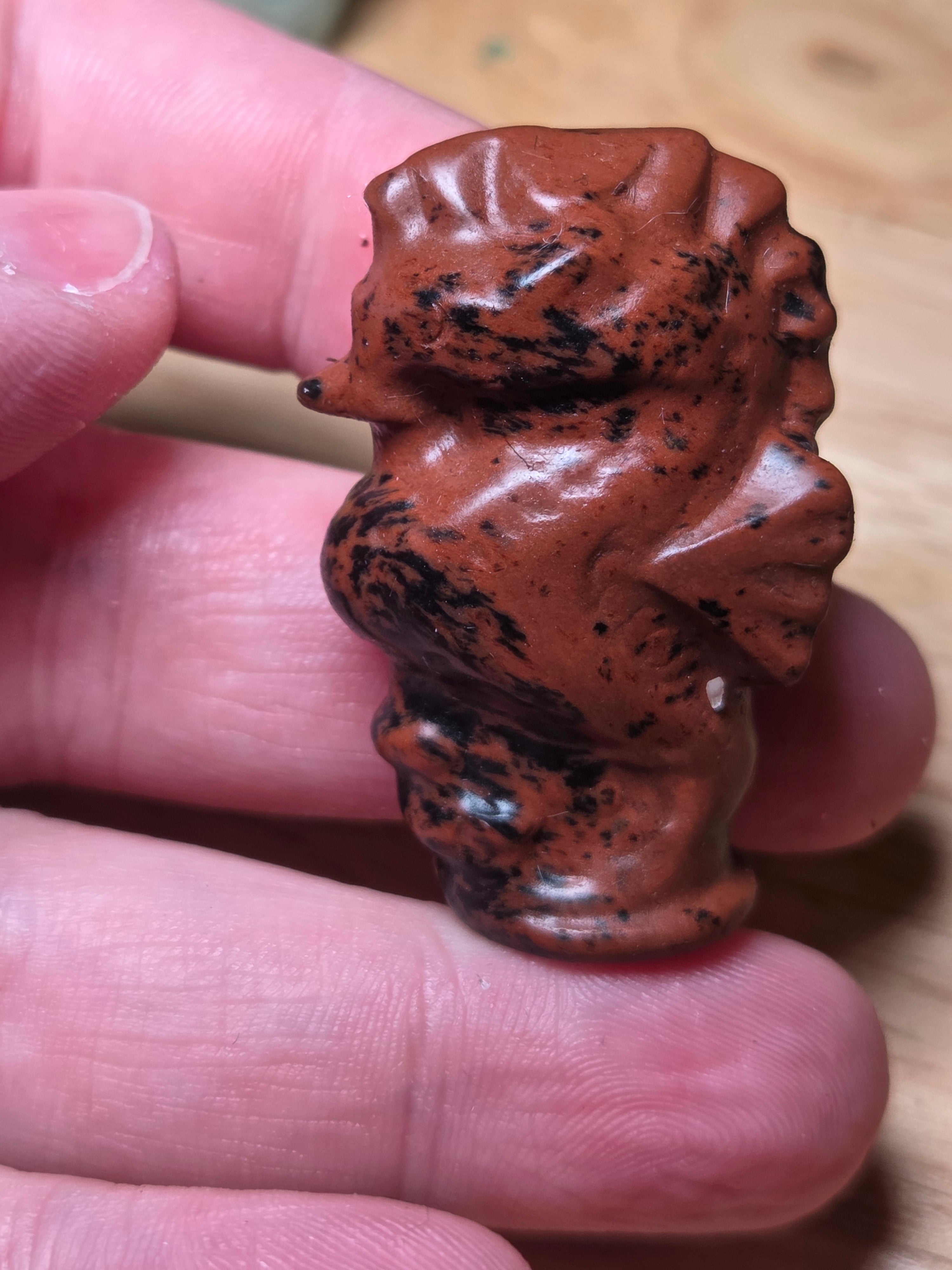 Mahogany Obsidian crystal sea horse