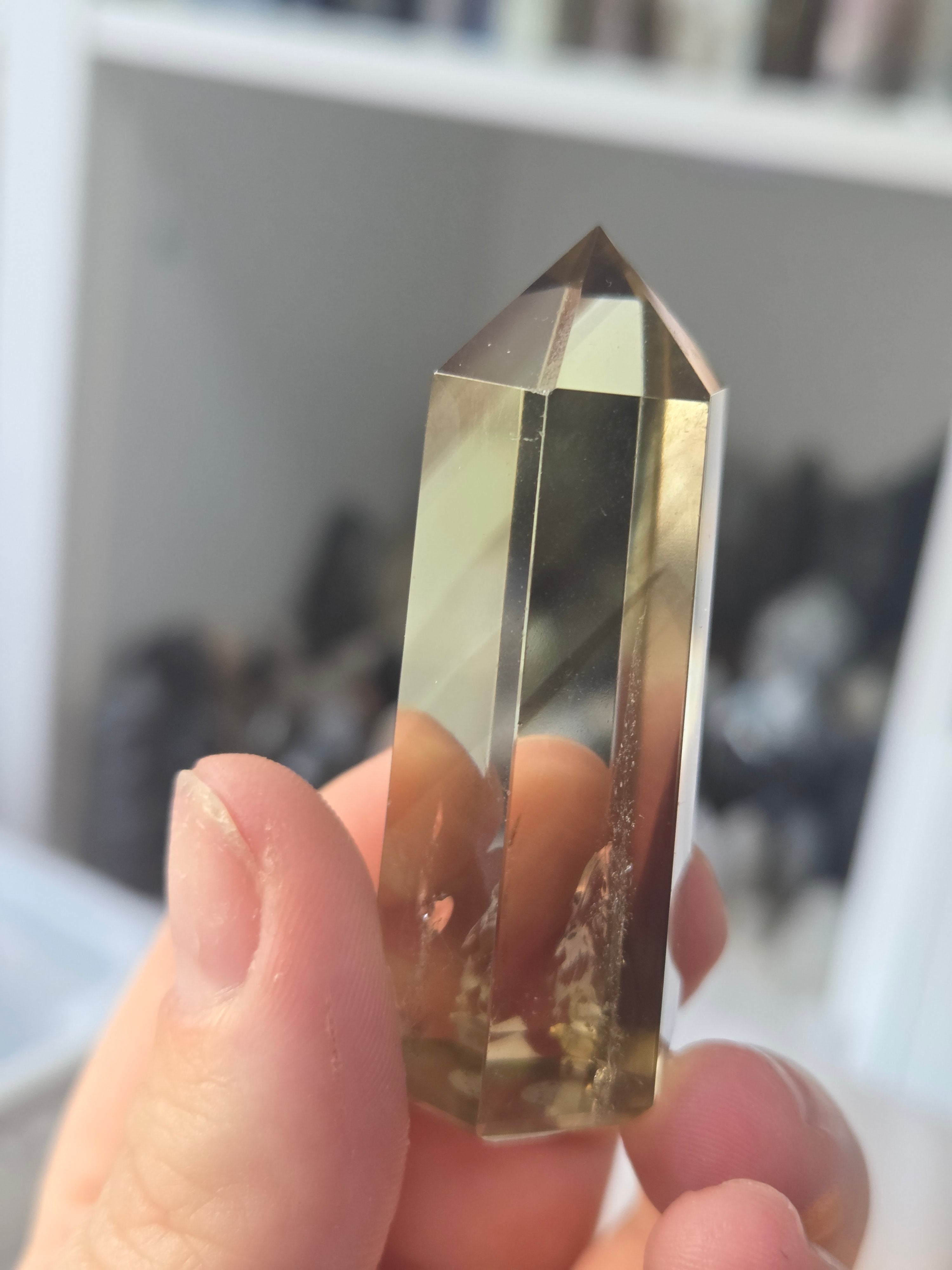 Phantom citrine crystal tower