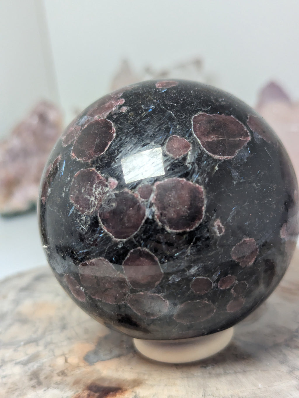 Garnet in Astrophylite sphere