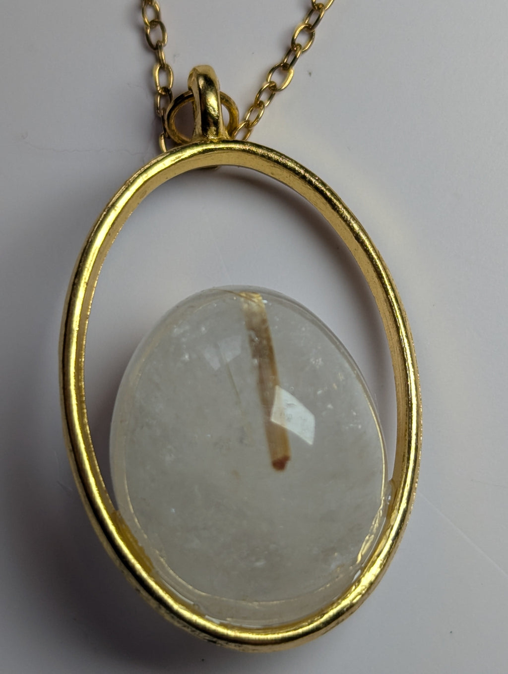 High quality crystal golden rutile crystal necklace