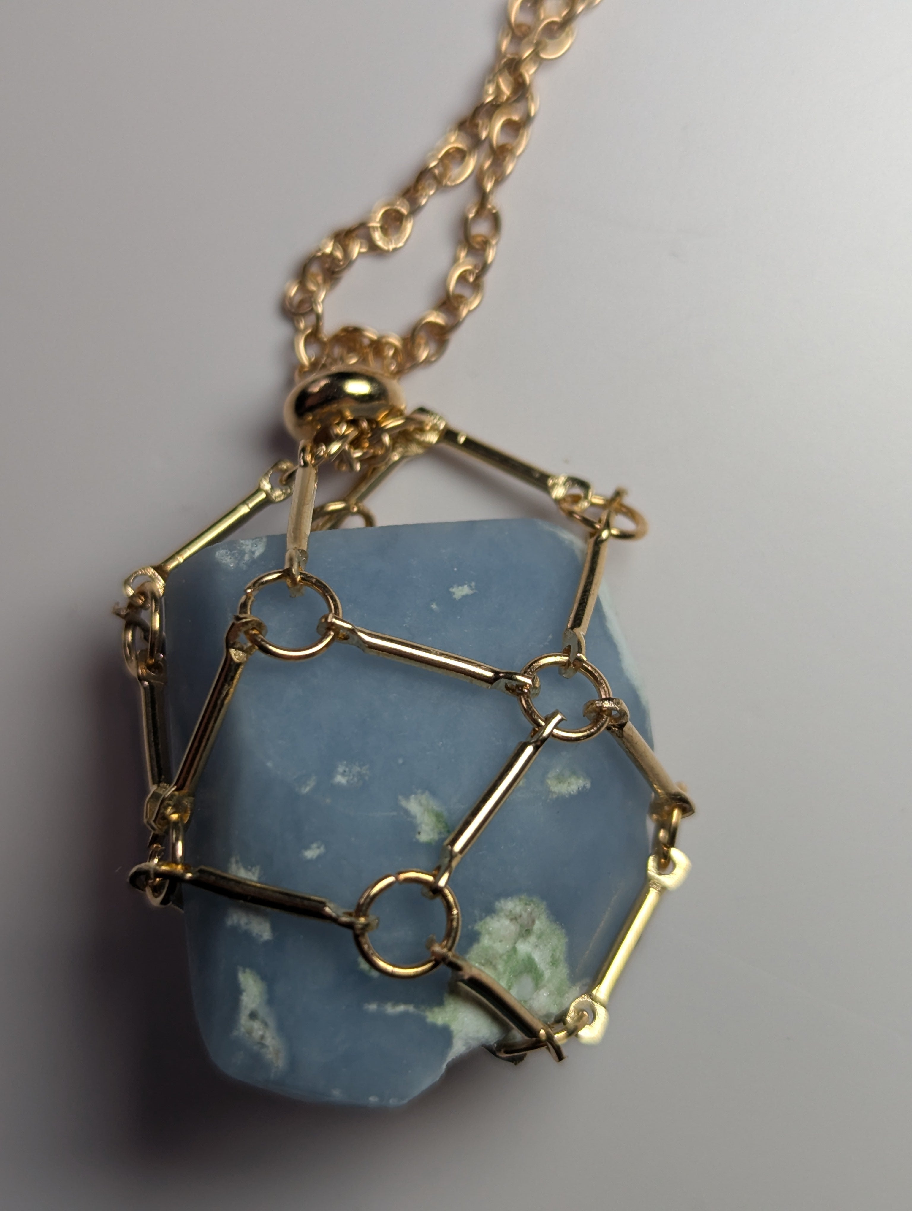 Angelite crystal necklace
