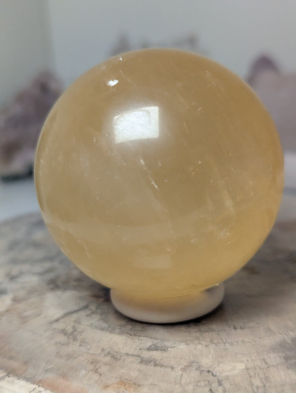 Honey Comb calcite crystal sphere