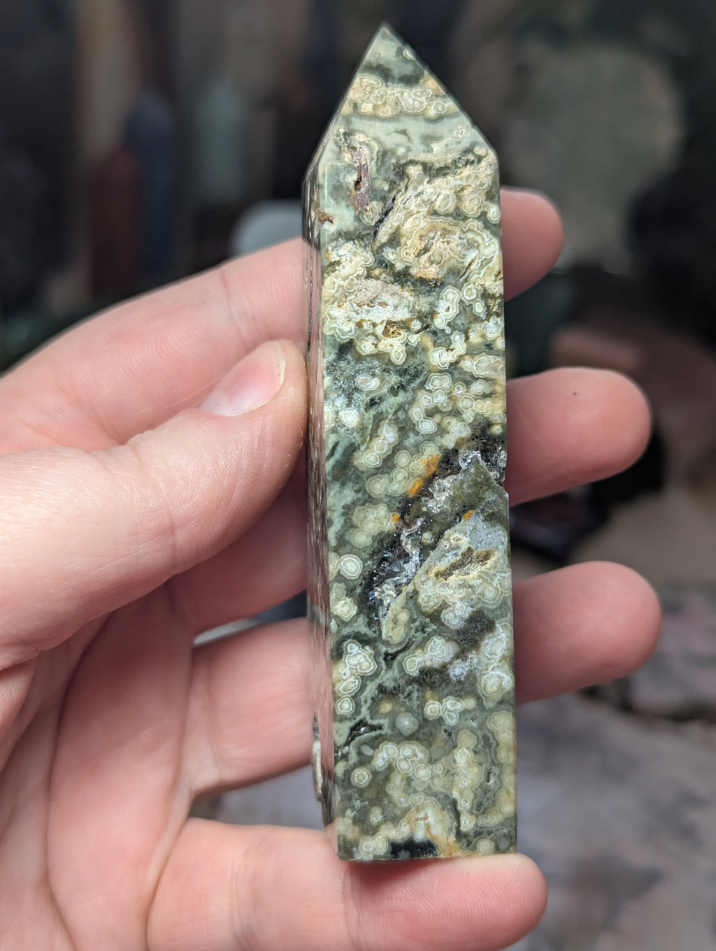 Thousand eye ocean Jasper crystal tower