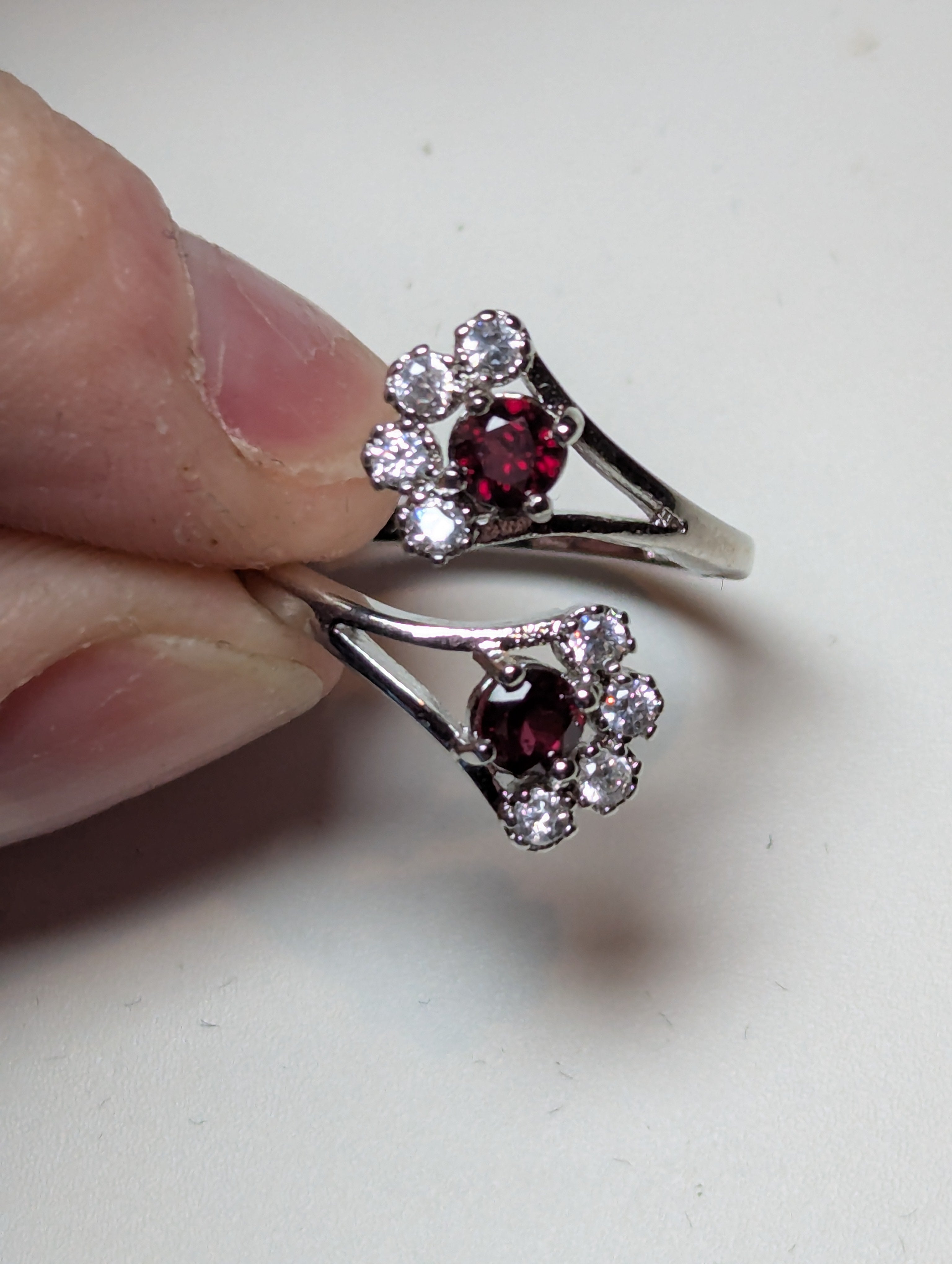 Ruby 1 Carrot diamond Adjustable ring