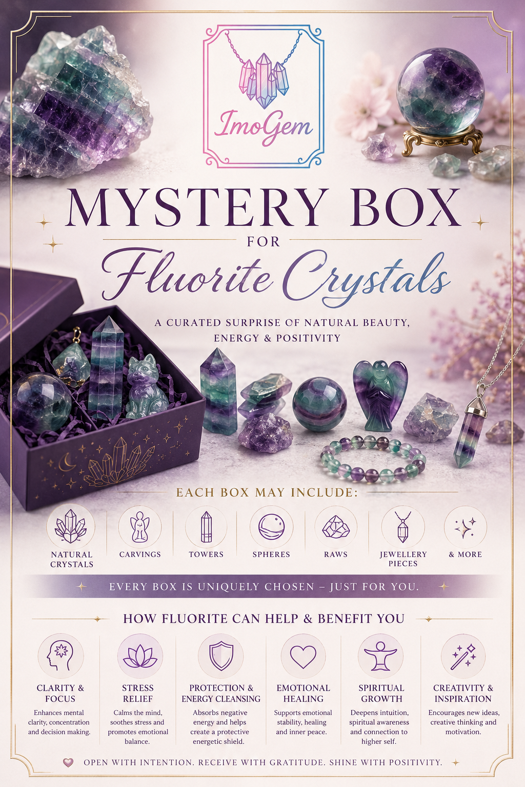Flourite crystal Mystery Box